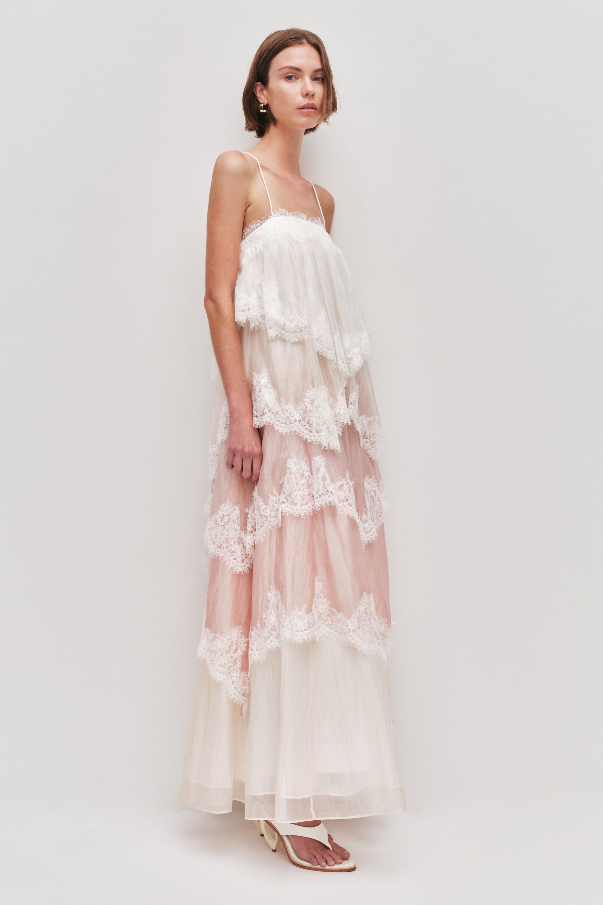 Ophelia Lace Maxi Dress Pink