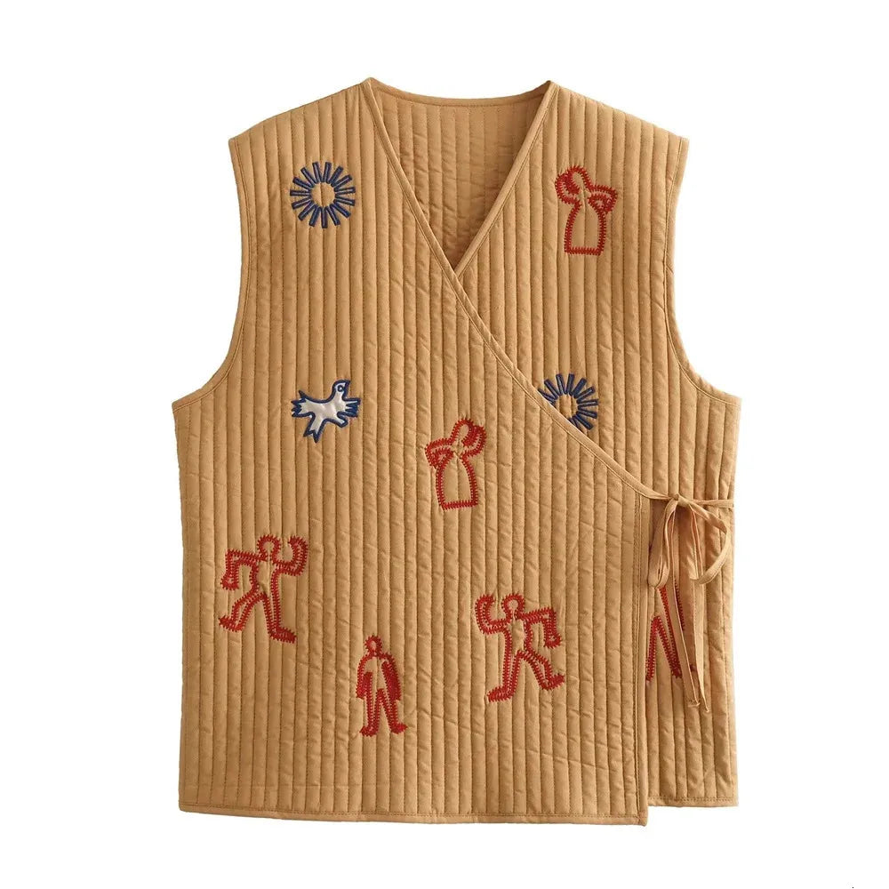Embroiled Quilted Vest