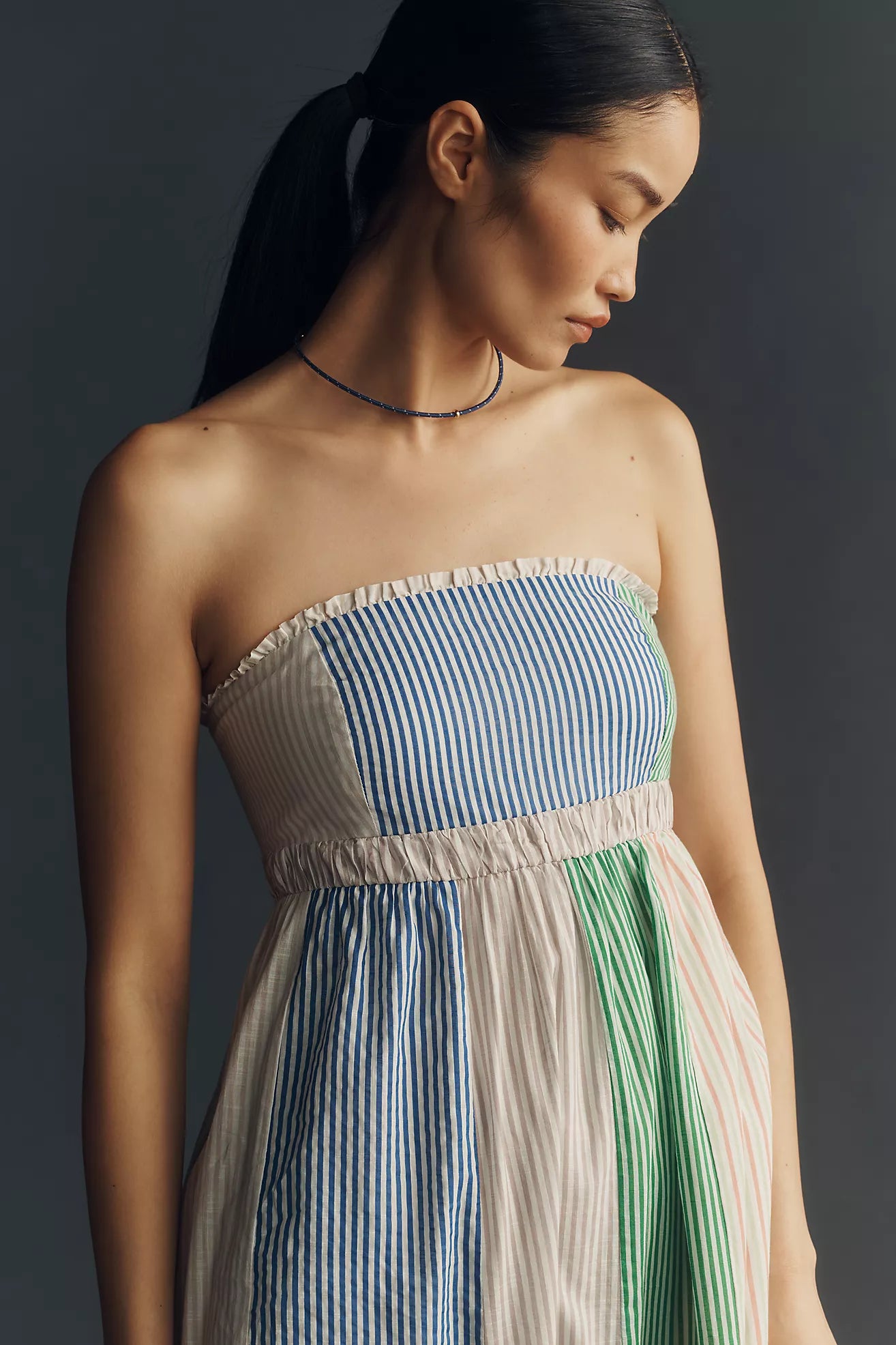 Maeve Cotton Strapless Dress