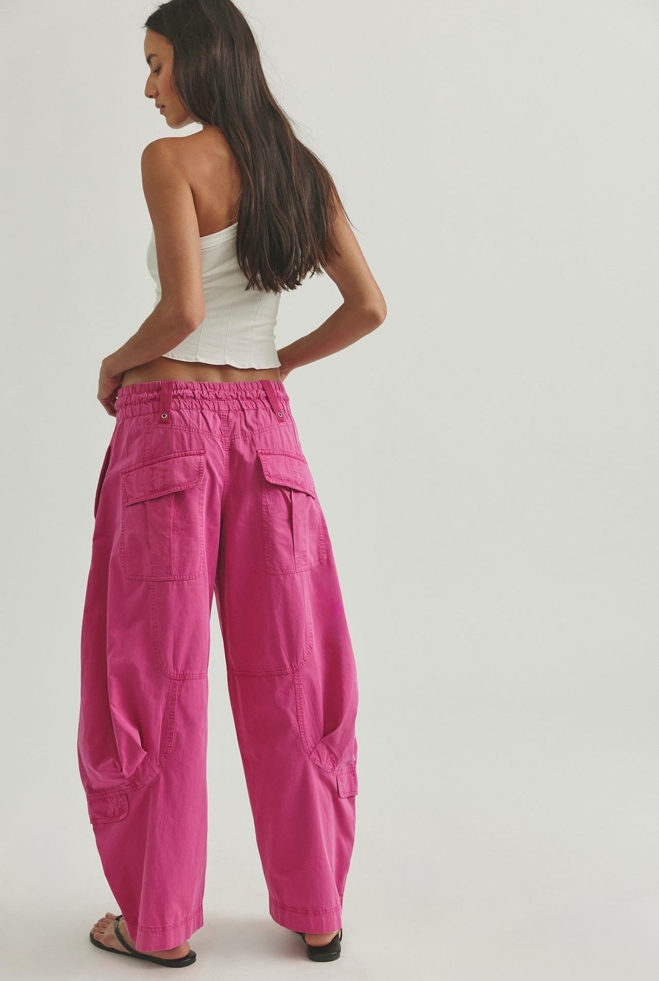 Free People Onset Parachute Trousers Lemon Frost