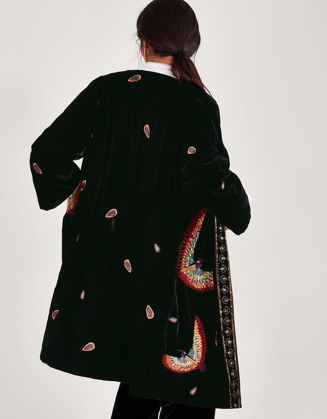 Baylie Embellished Velvet Kimono Black
