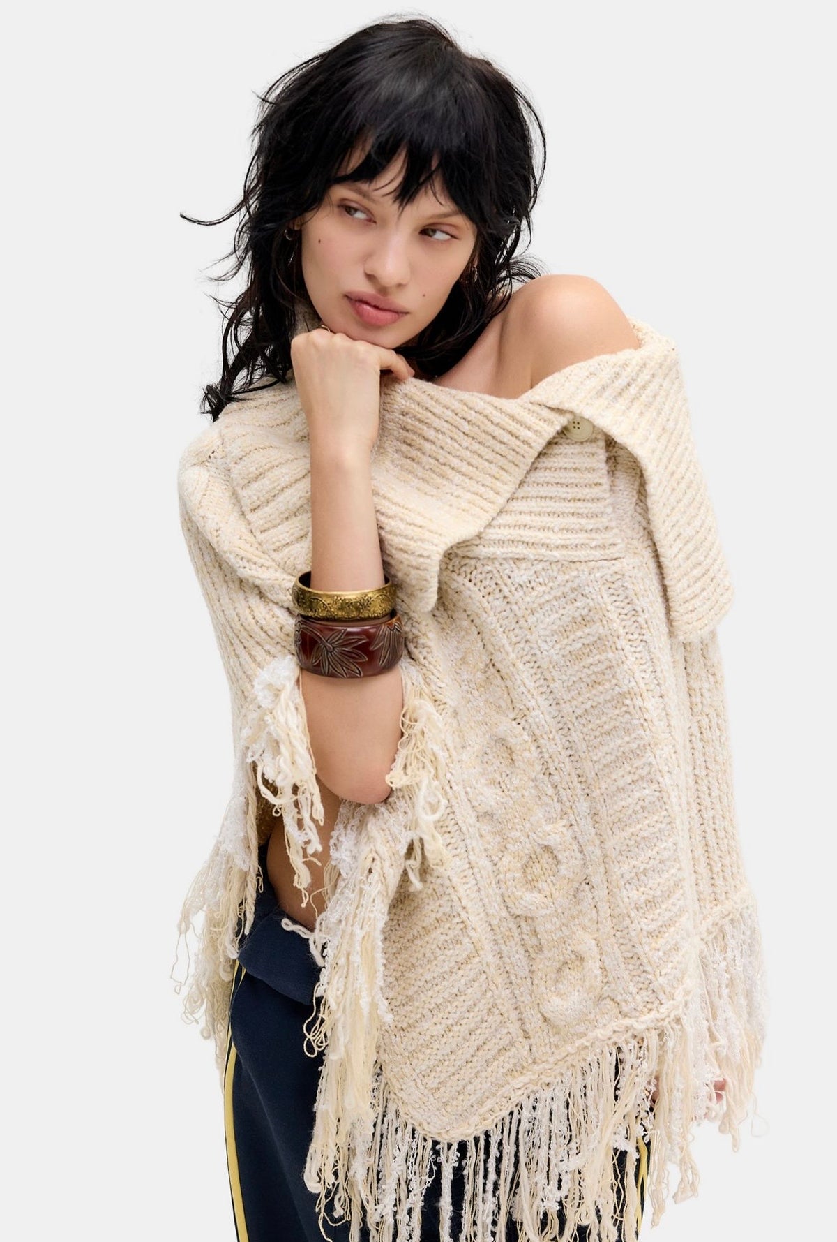 UO Fringed Poncho
