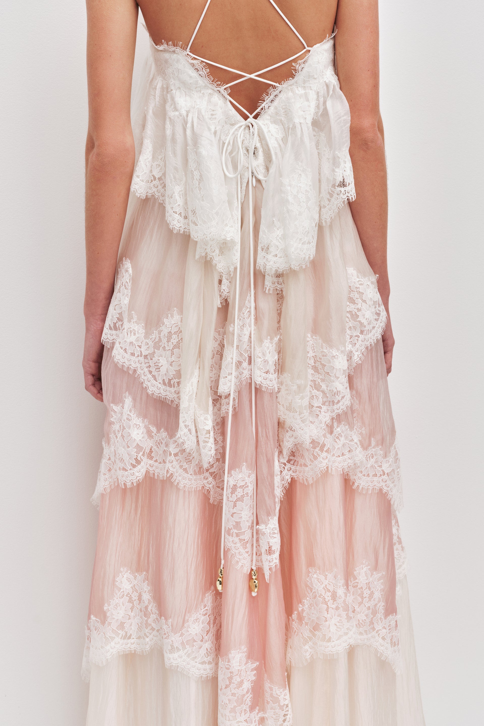 Ophelia Lace Maxi Dress Pink