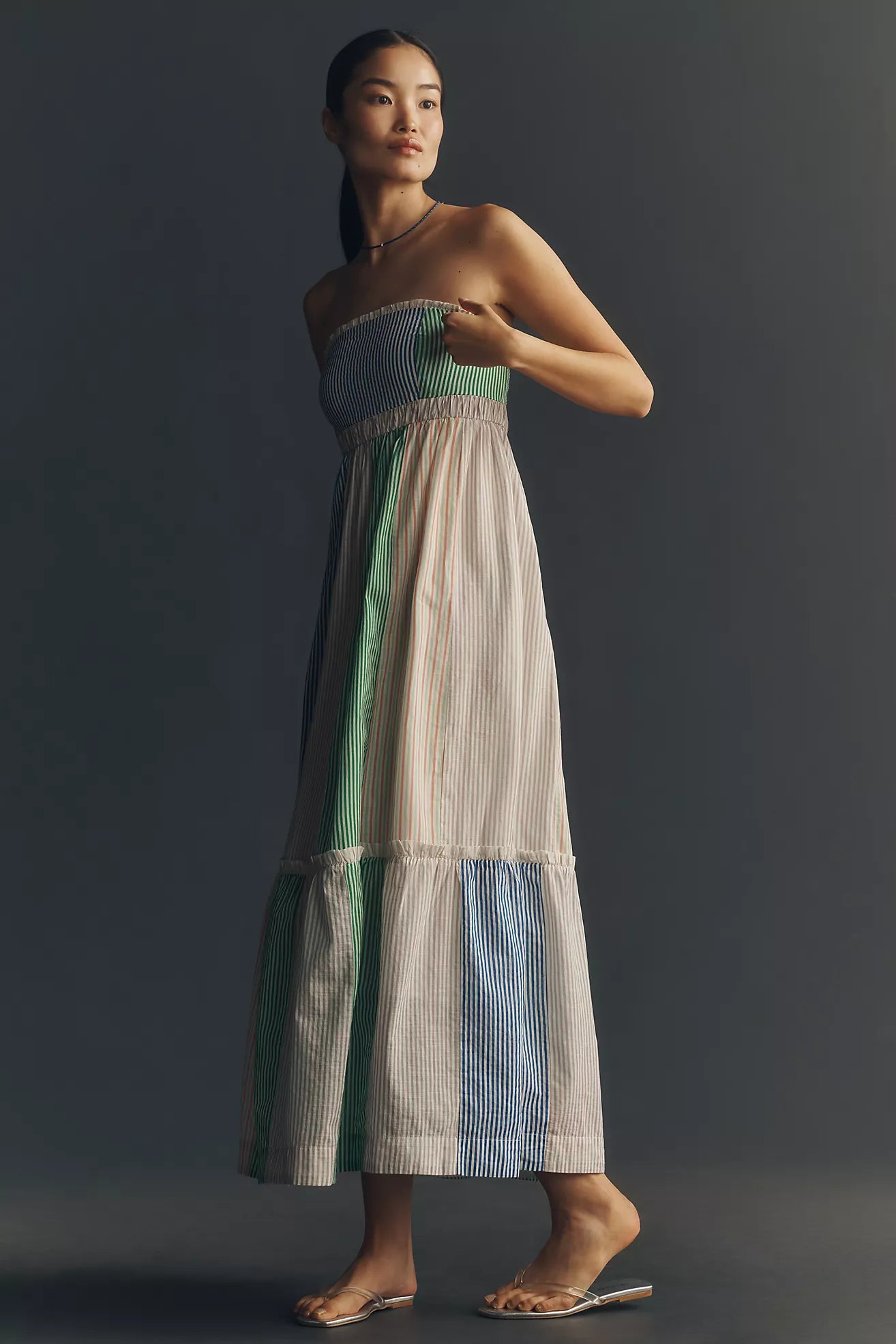 Maeve Cotton Strapless Dress