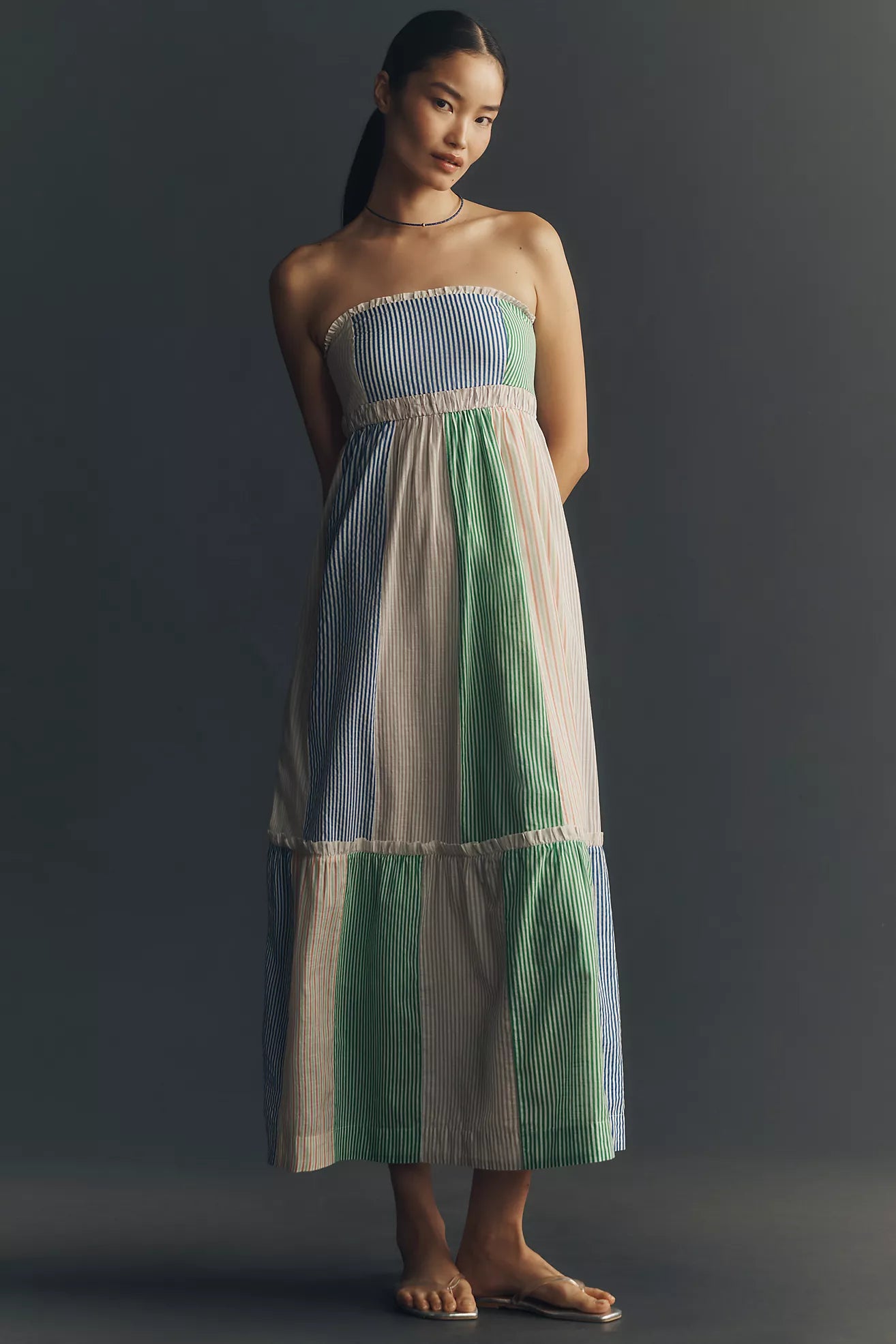 Maeve Cotton Strapless Dress