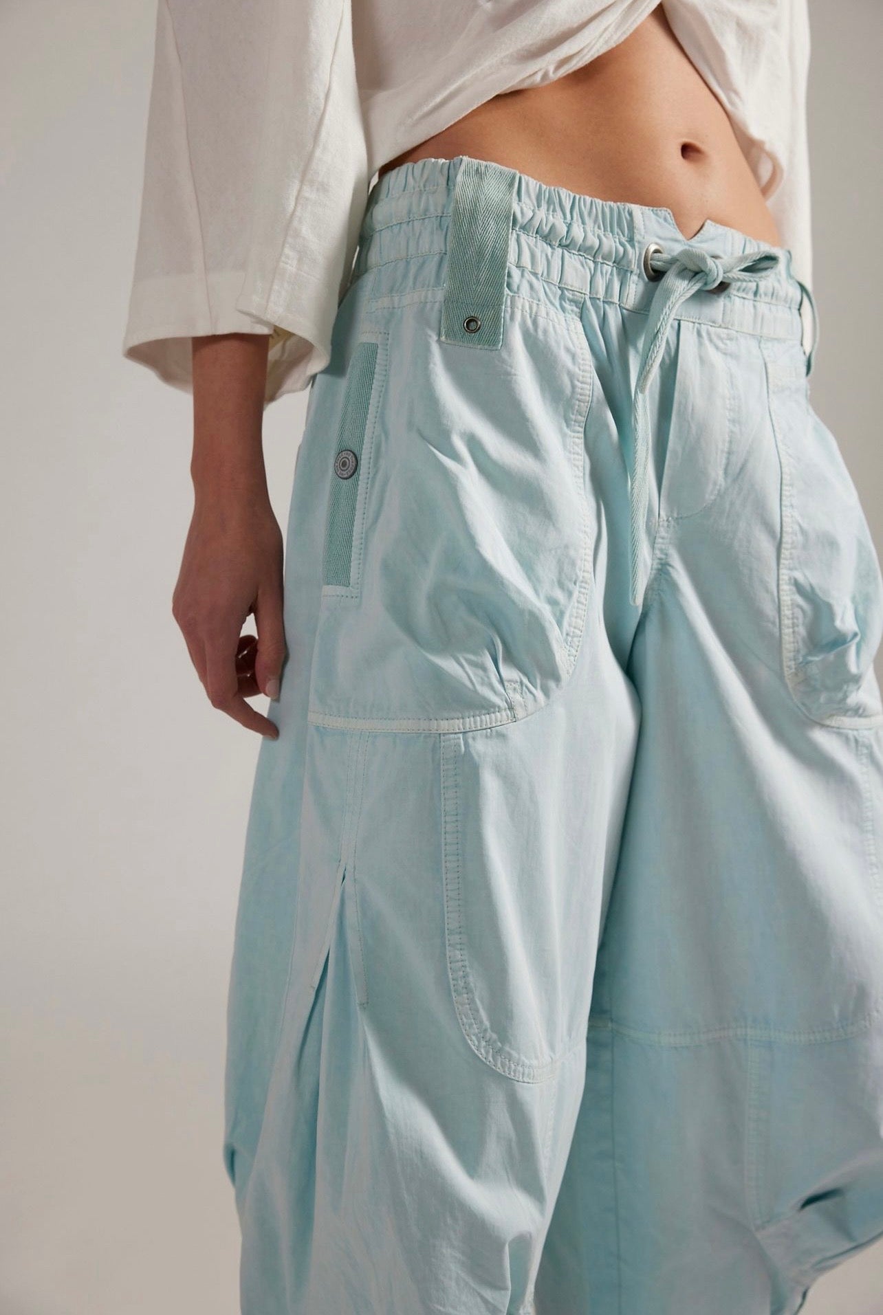Onset Parachute Trousers Lemon Frost Baby Blue