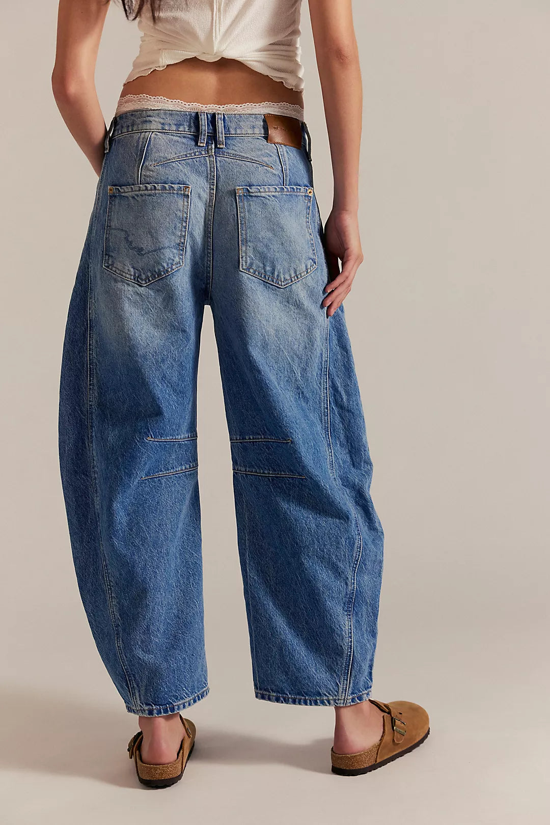 Good Luck Mid-Rise Barrel Jeans