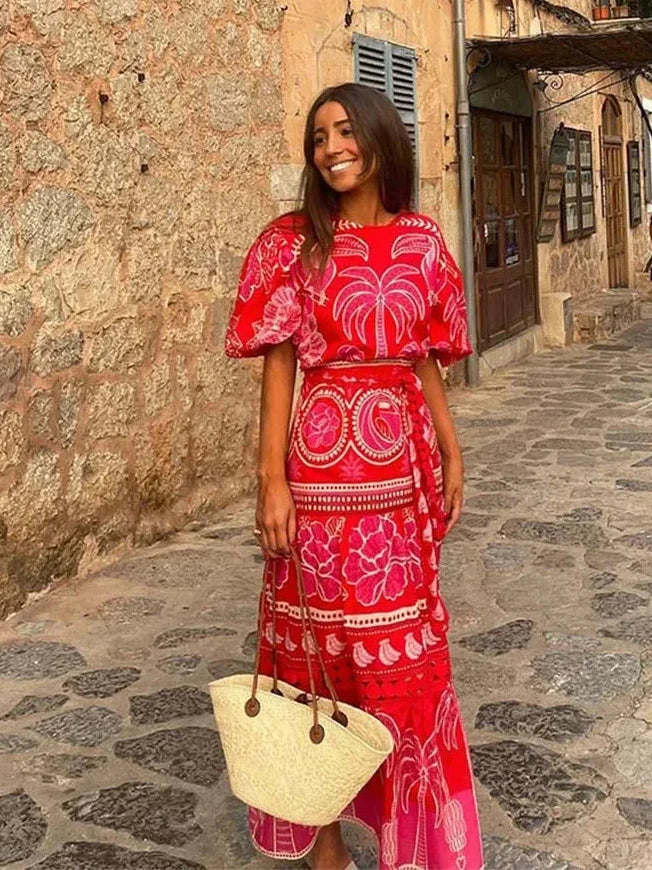 Summer Sunrise Midi Dress