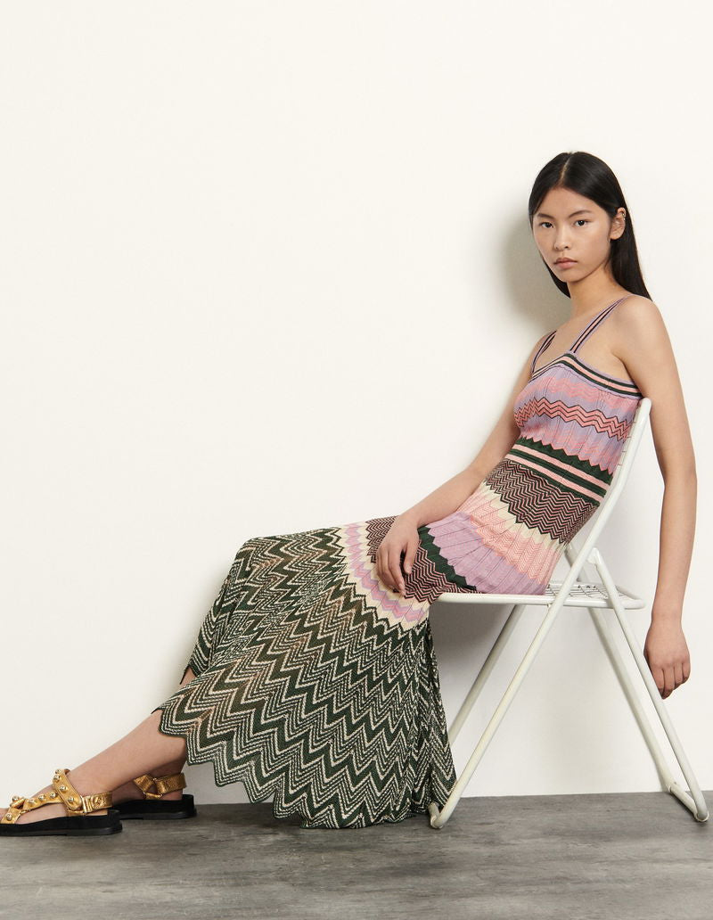 Knit Dress With Stripes