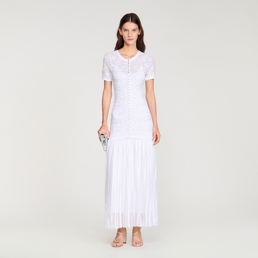 Beaded Knit Maxi Dress