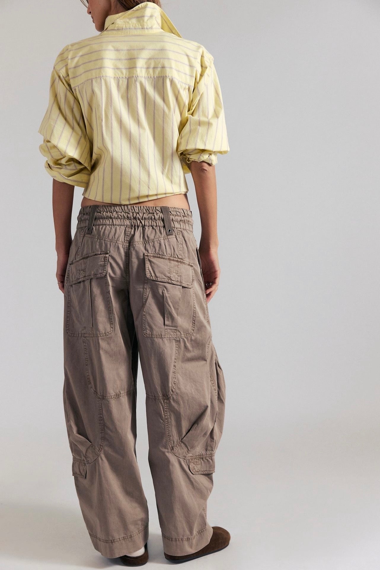 Free People Onset Parachute Trousers Dusted Cocoa
