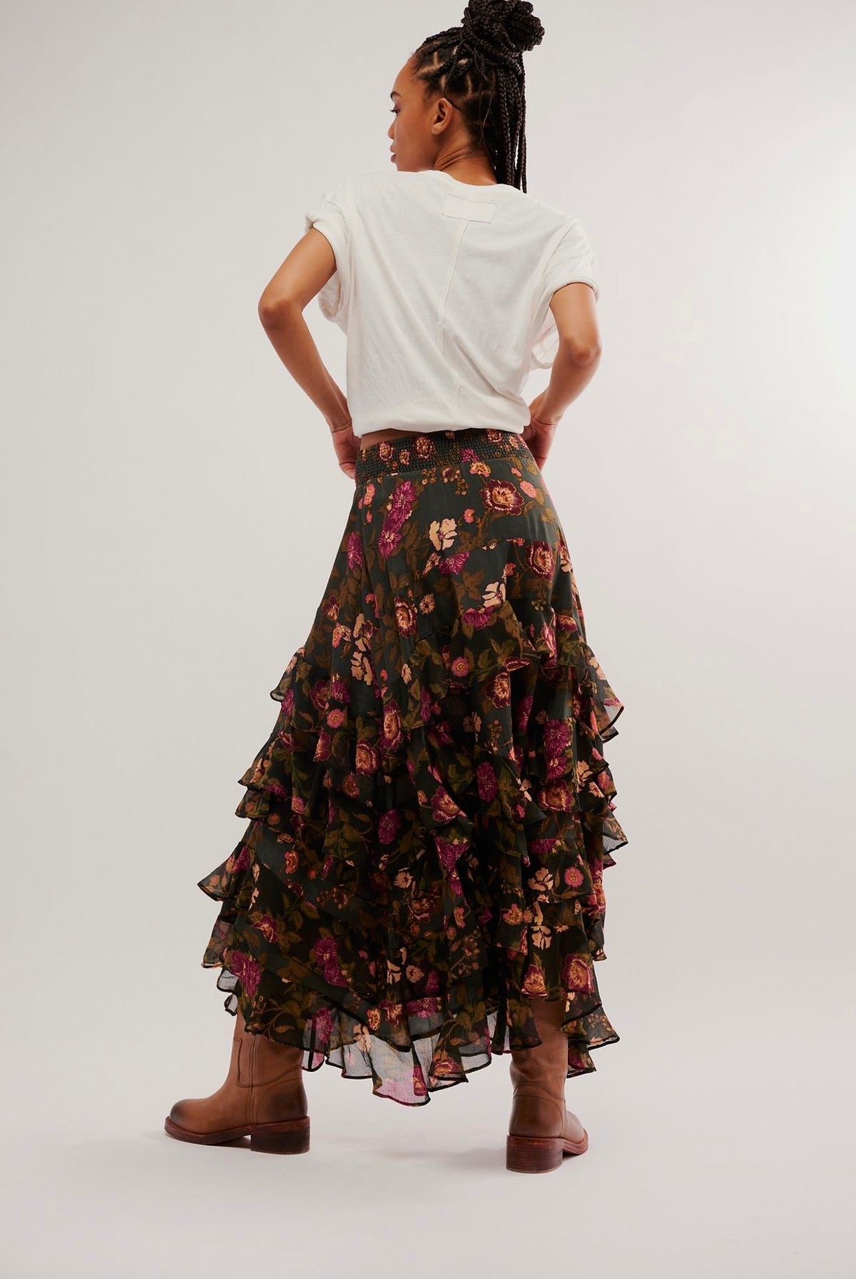 Heather Ruffle Cascade Skirt