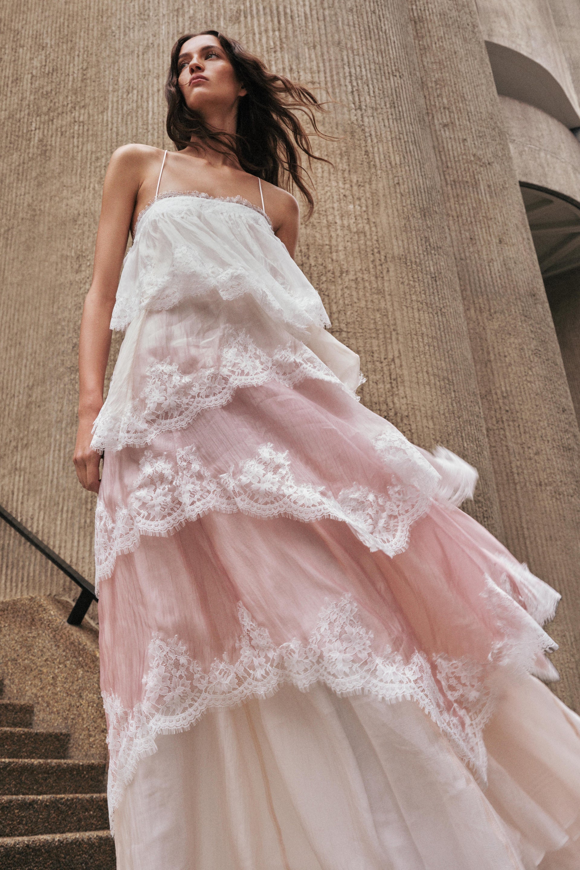 Ophelia Lace Maxi Dress Pink