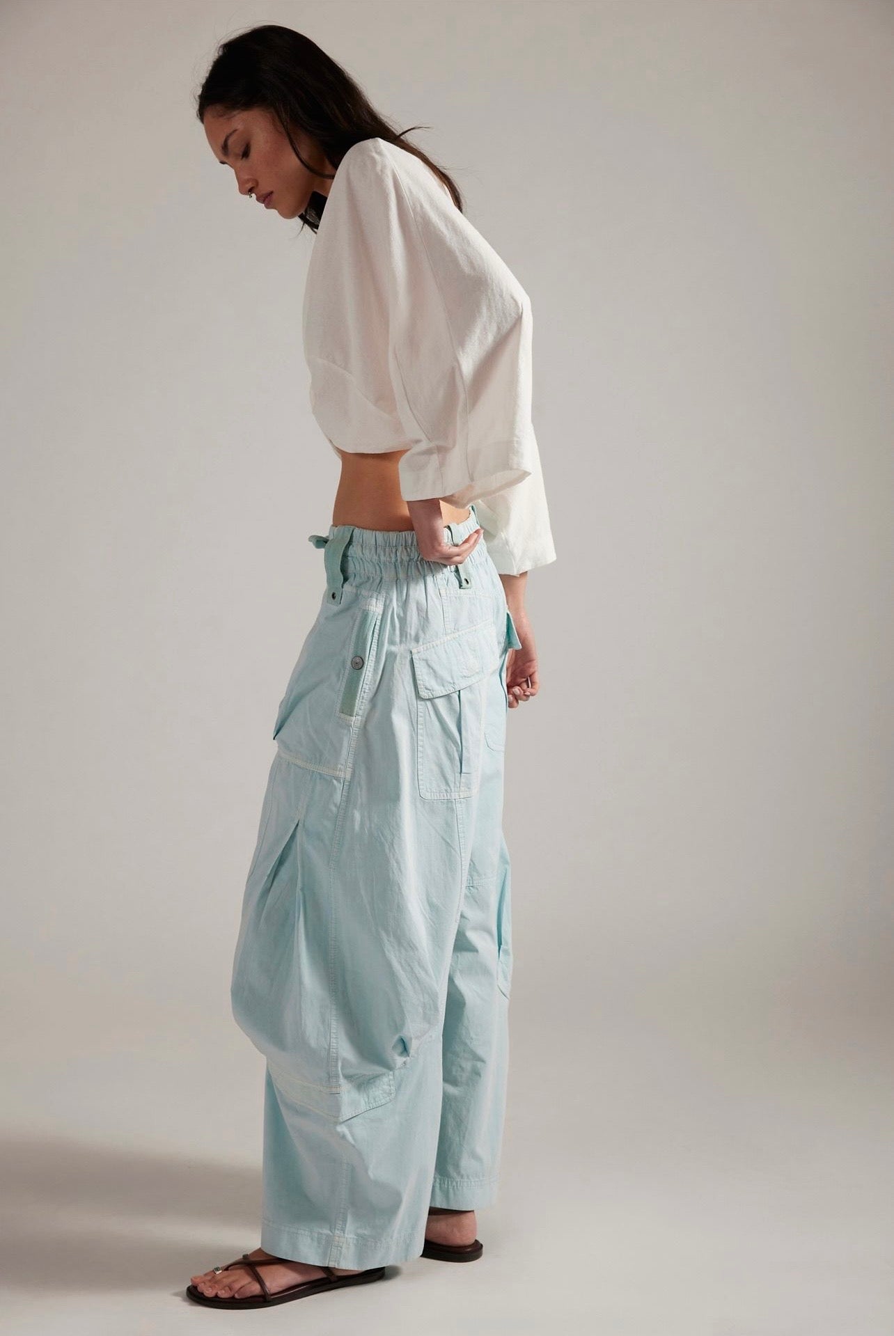 Onset Parachute Trousers Lemon Frost Baby Blue