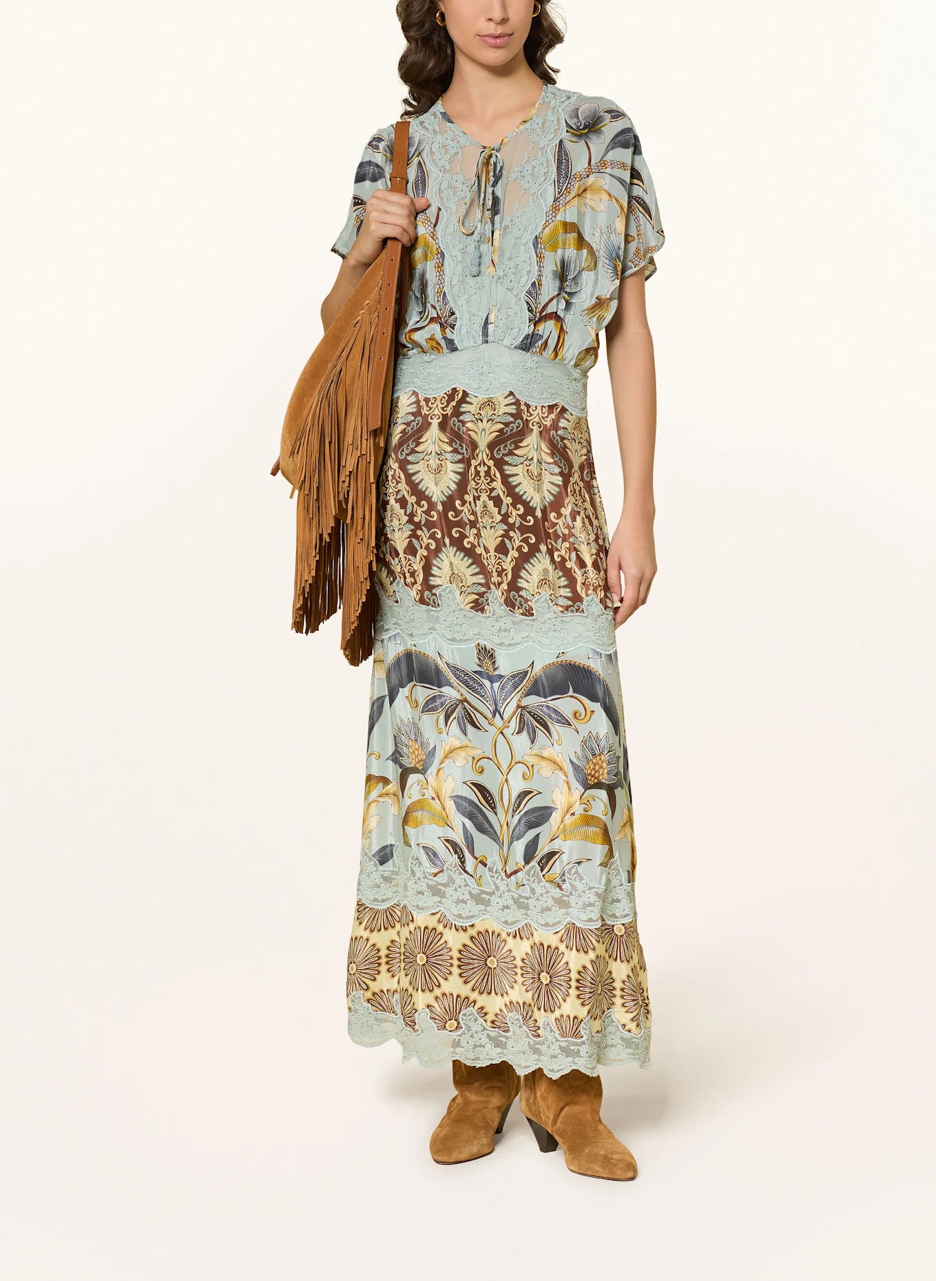 Mixed Snake Garden Maxi Dress