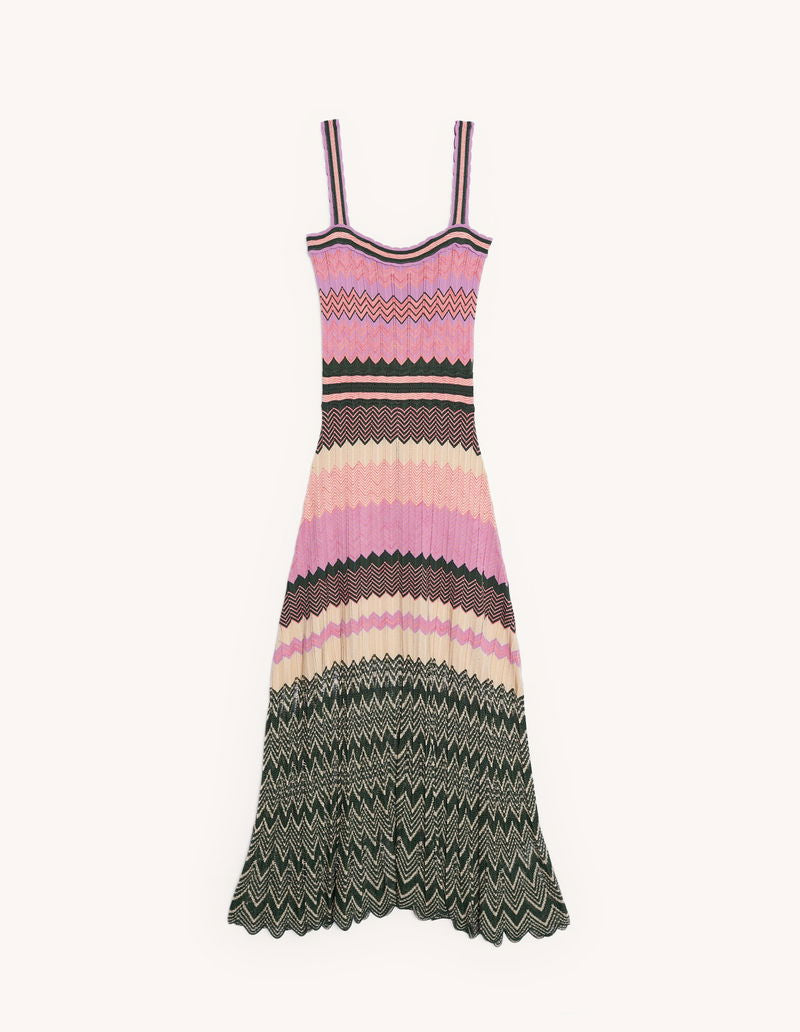 Knit Dress With Stripes