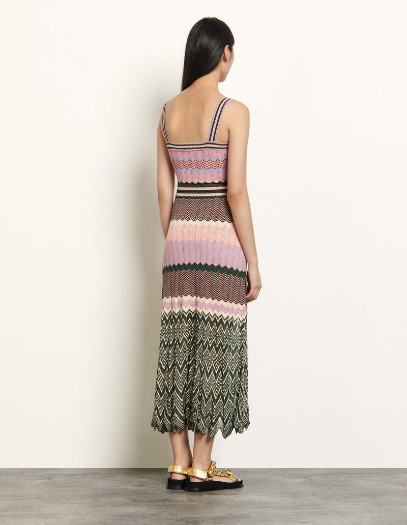 Knit Dress With Stripes