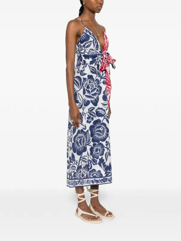 Floral Knot Midi Dress