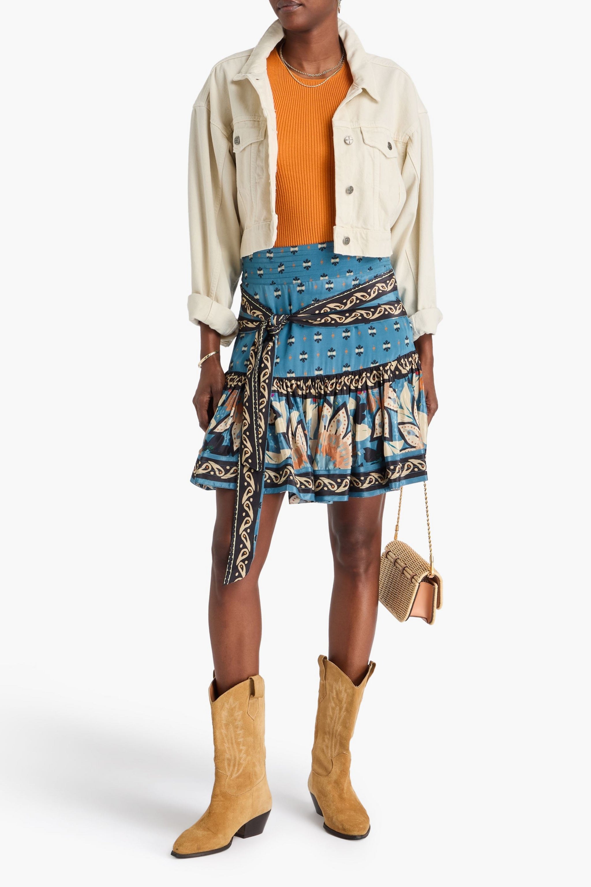 Blue Ainika Chill Mini Skirt