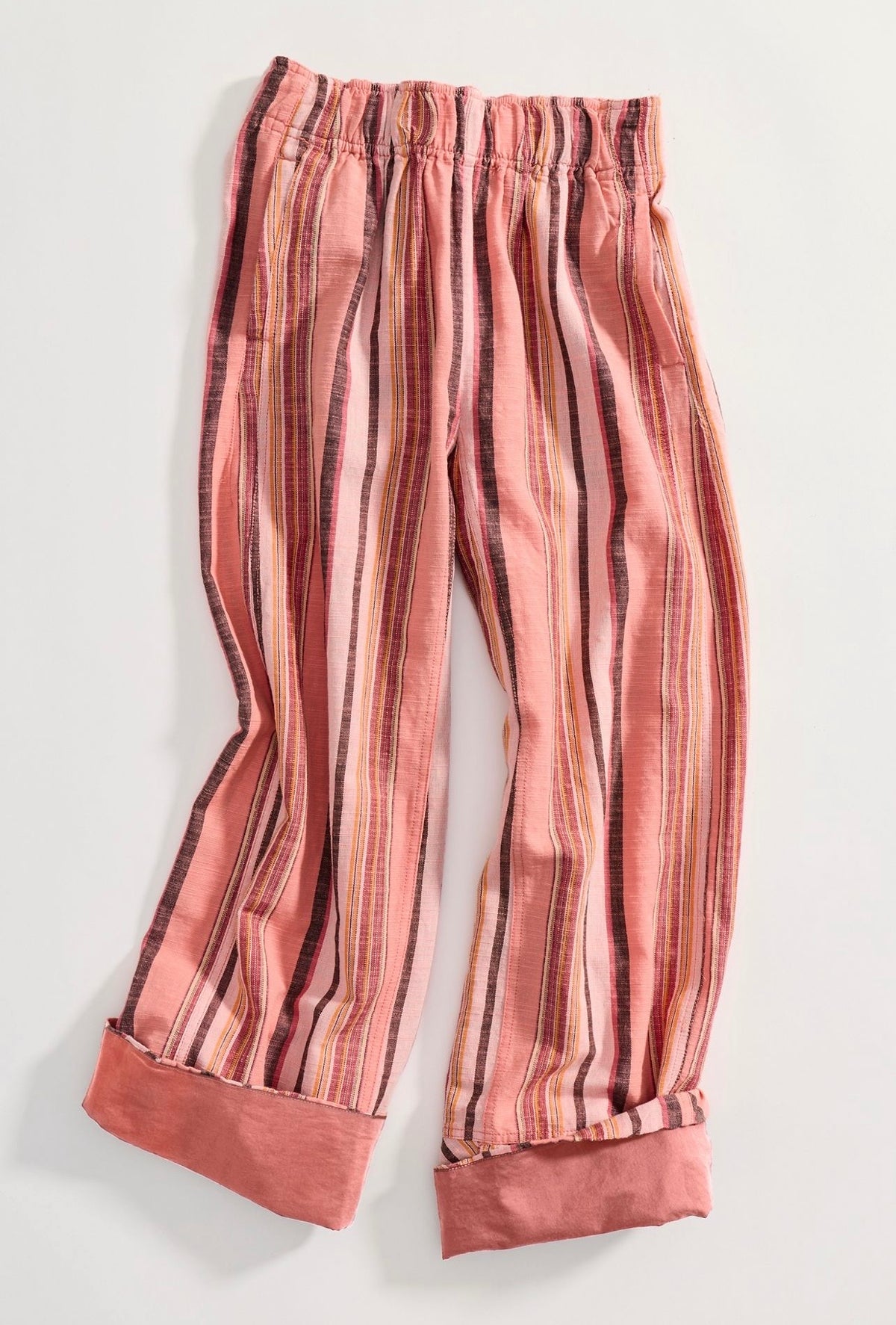 Linen Striped Pull - On Pants