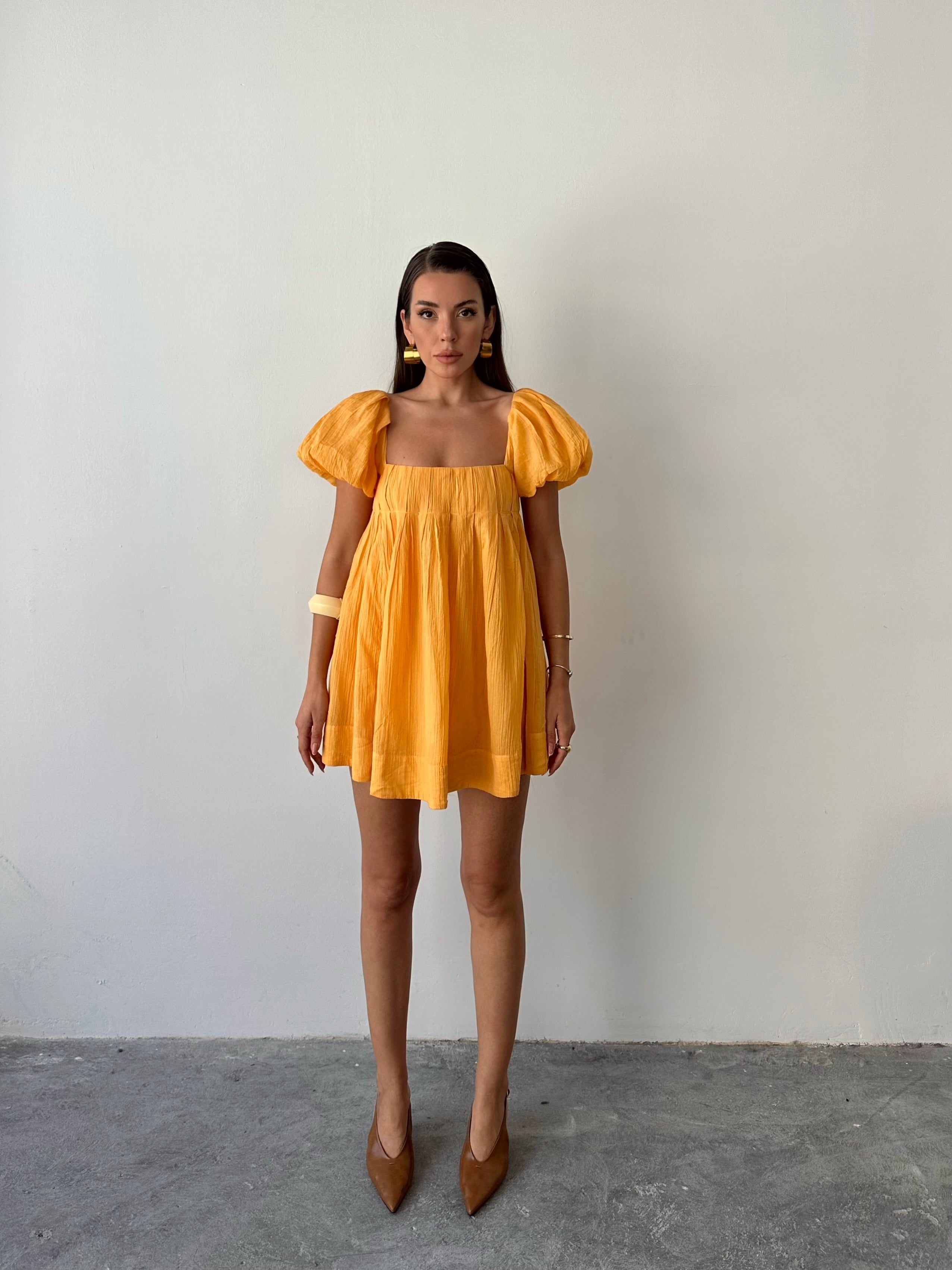 Defne Freepeople İthal Elbise Sarı