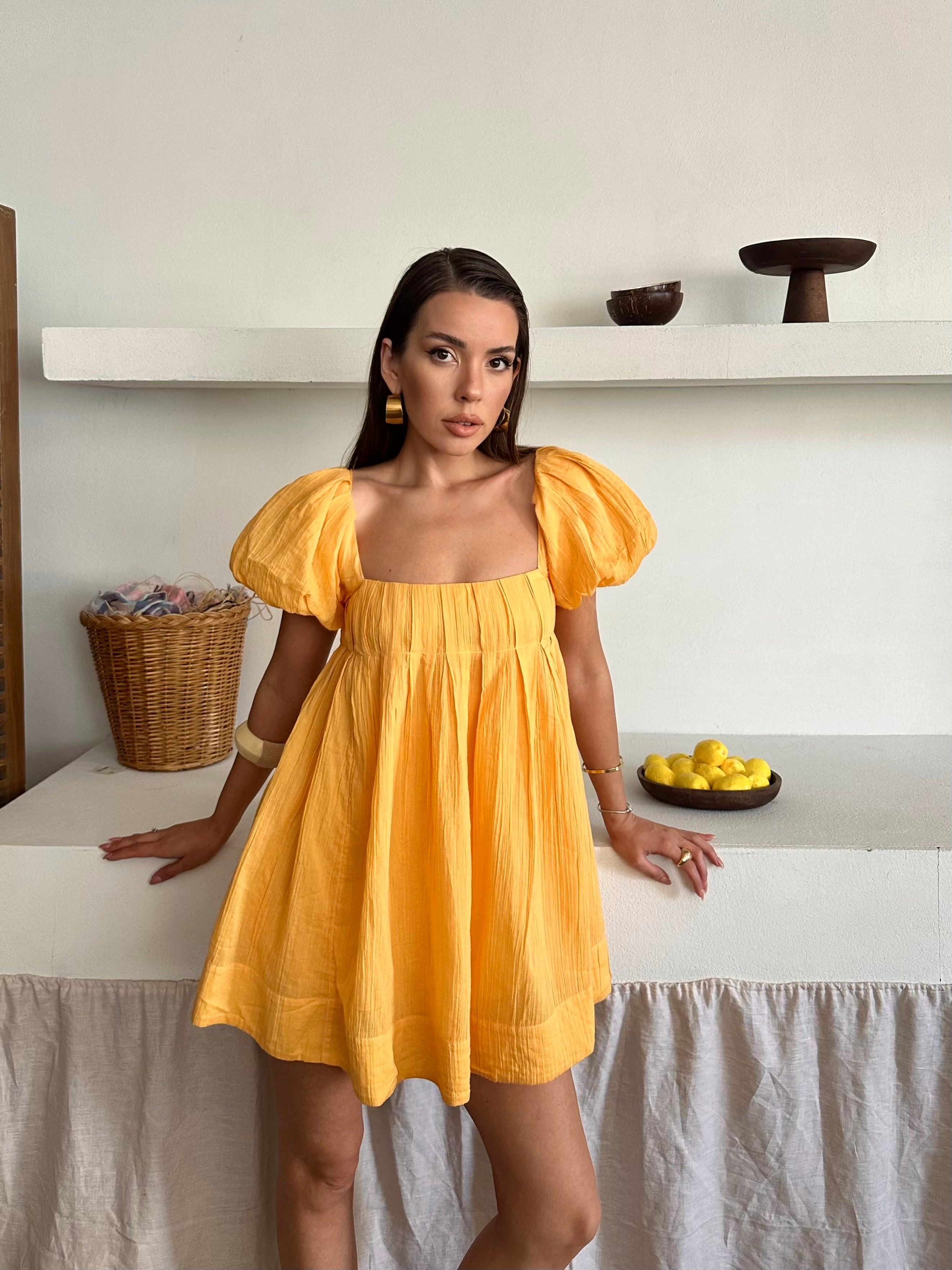 Defne Freepeople İthal Elbise Sarı