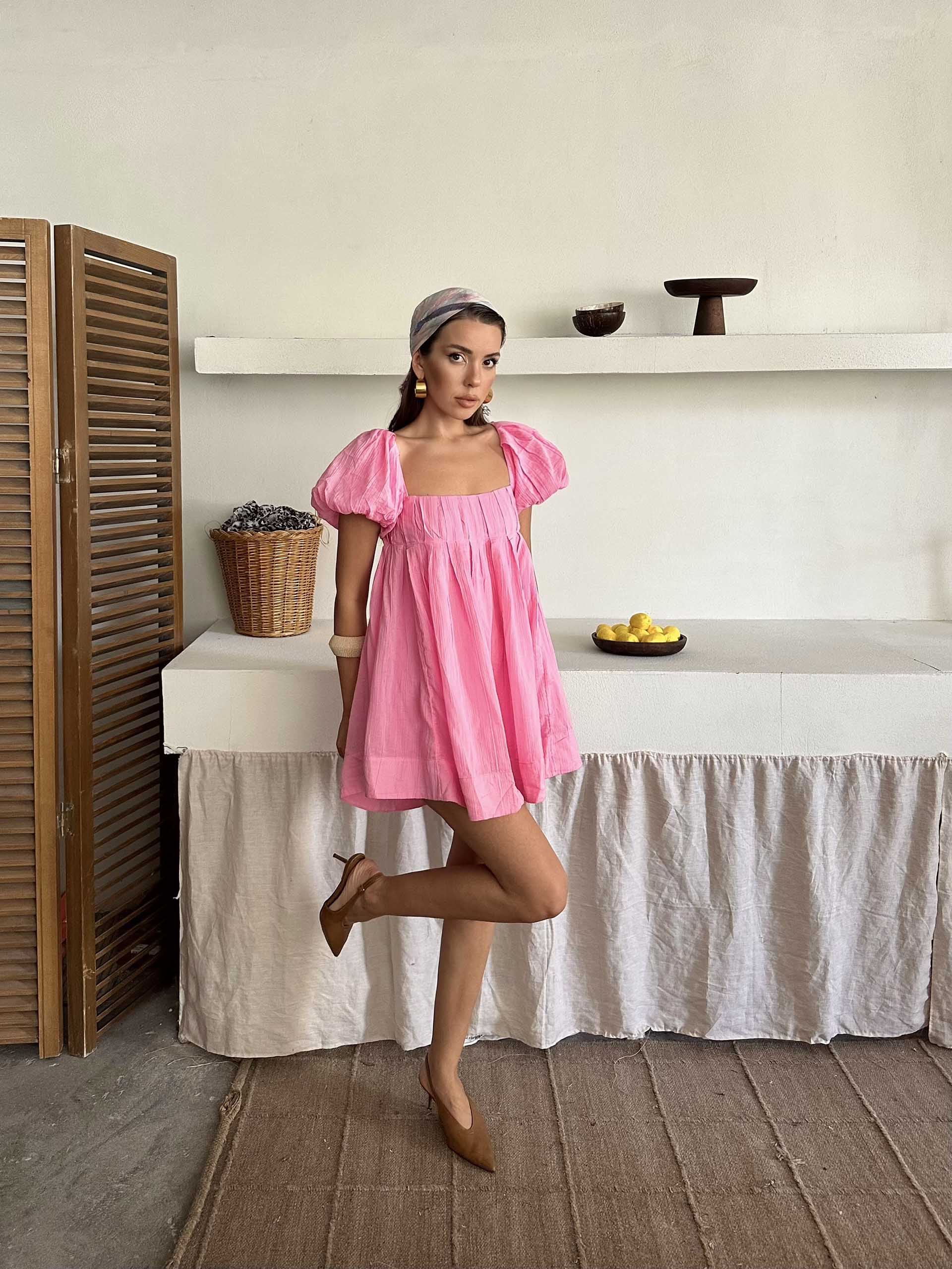 Defne Freepeople İthal Elbise Pembe