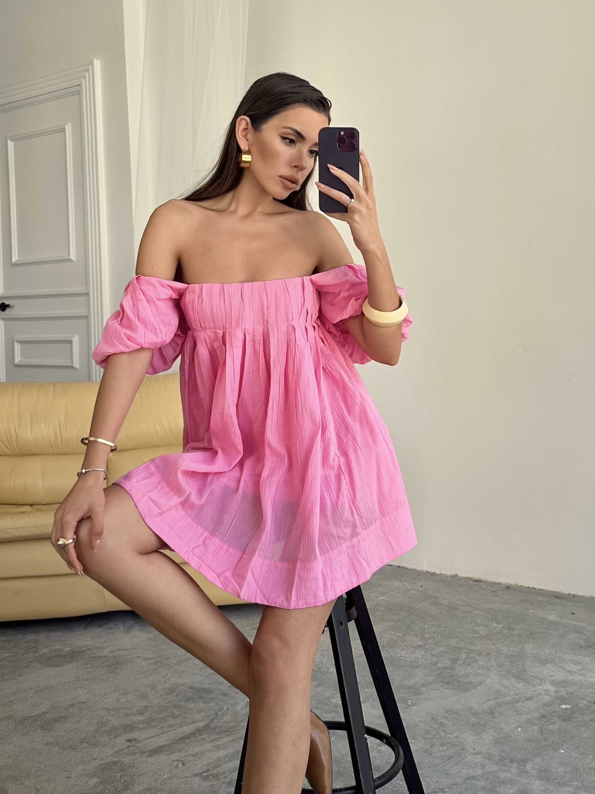 Defne Freepeople İthal Elbise Pembe
