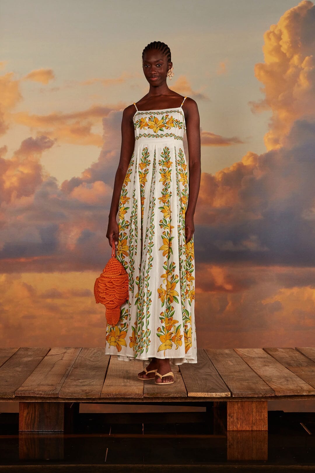 White Tropical Lightness Dress Farm