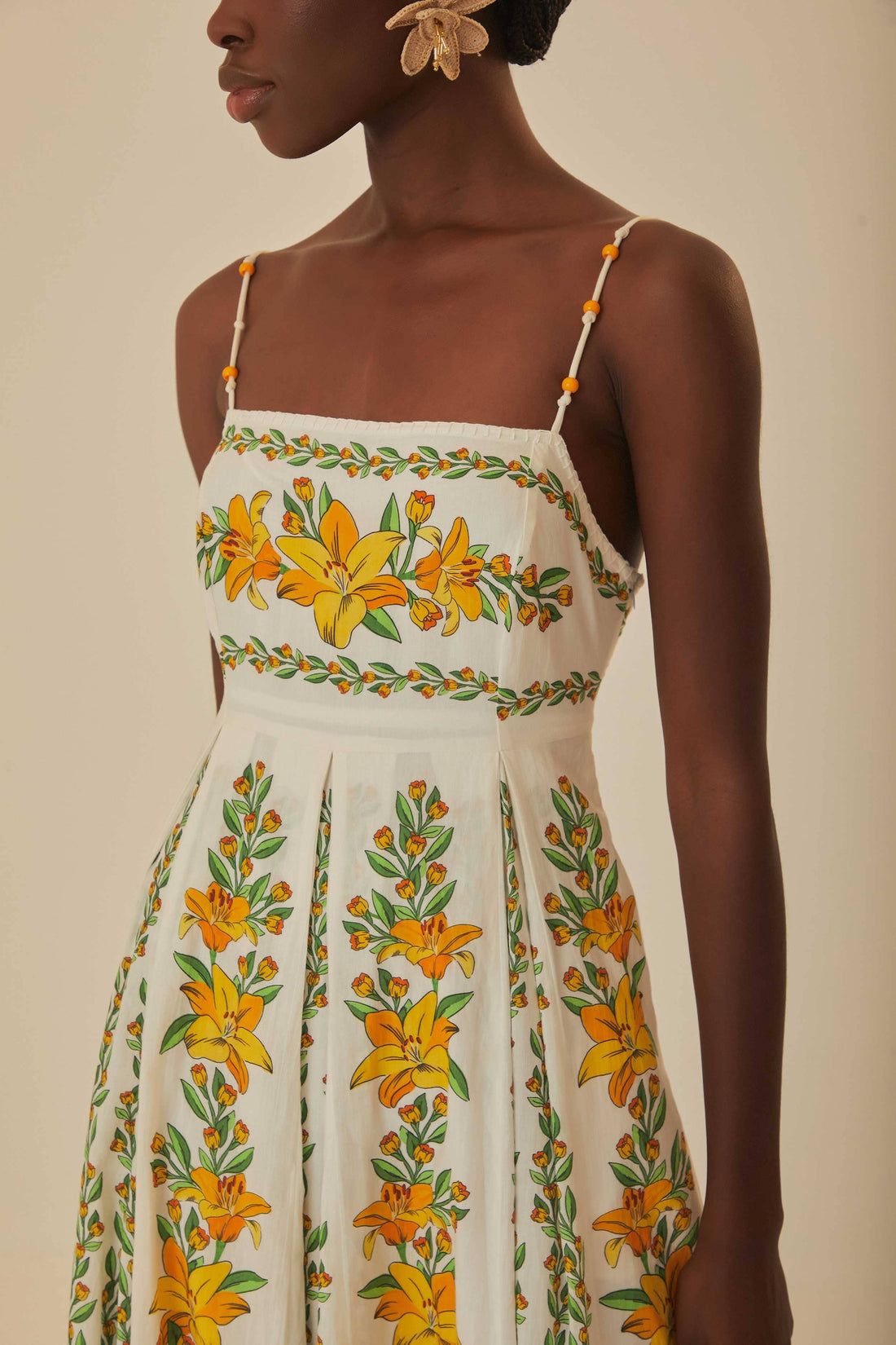 White Tropical Lightness Dress Farm