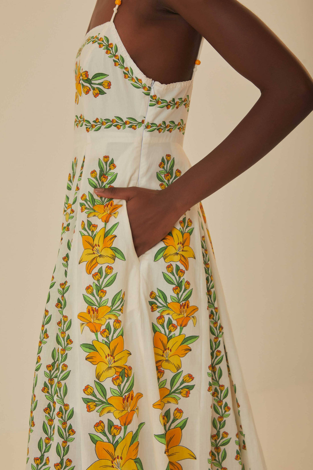 White Tropical Lightness Dress Farm