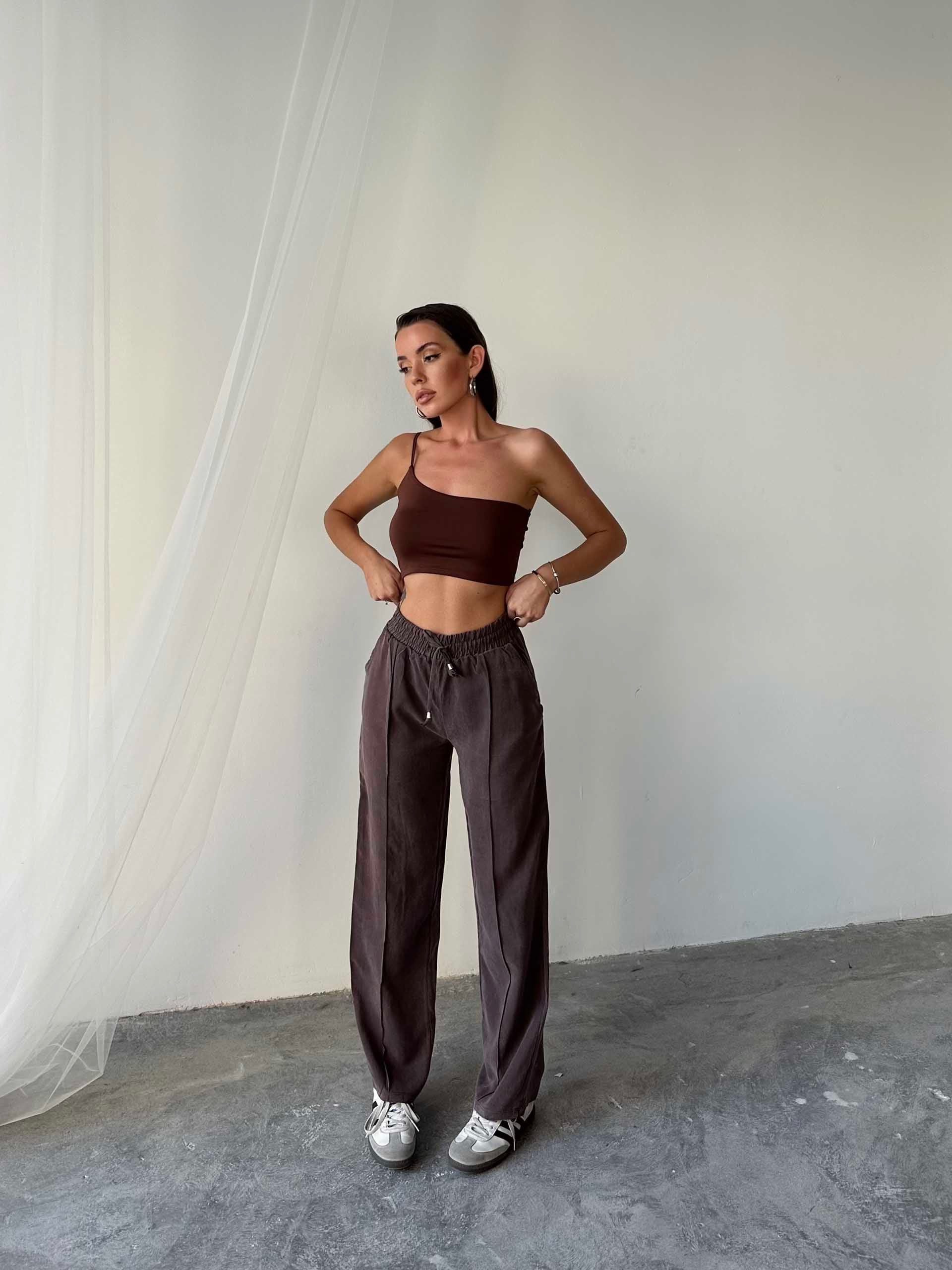 Tindra Massimo Dutti Modal Kumaş Pantolon Kahverengi