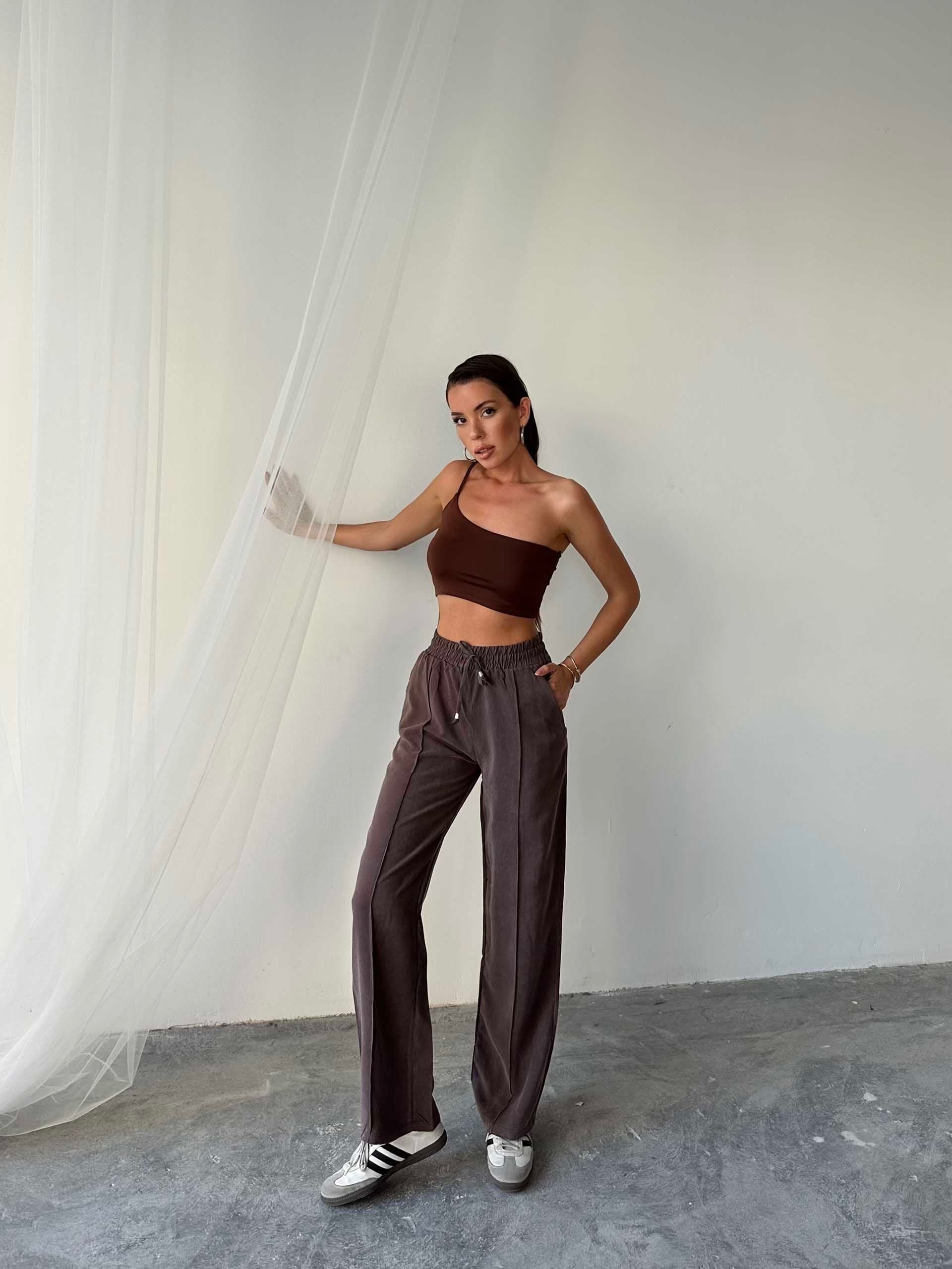 Tindra Massimo Dutti Modal Kumaş Pantolon Kahverengi