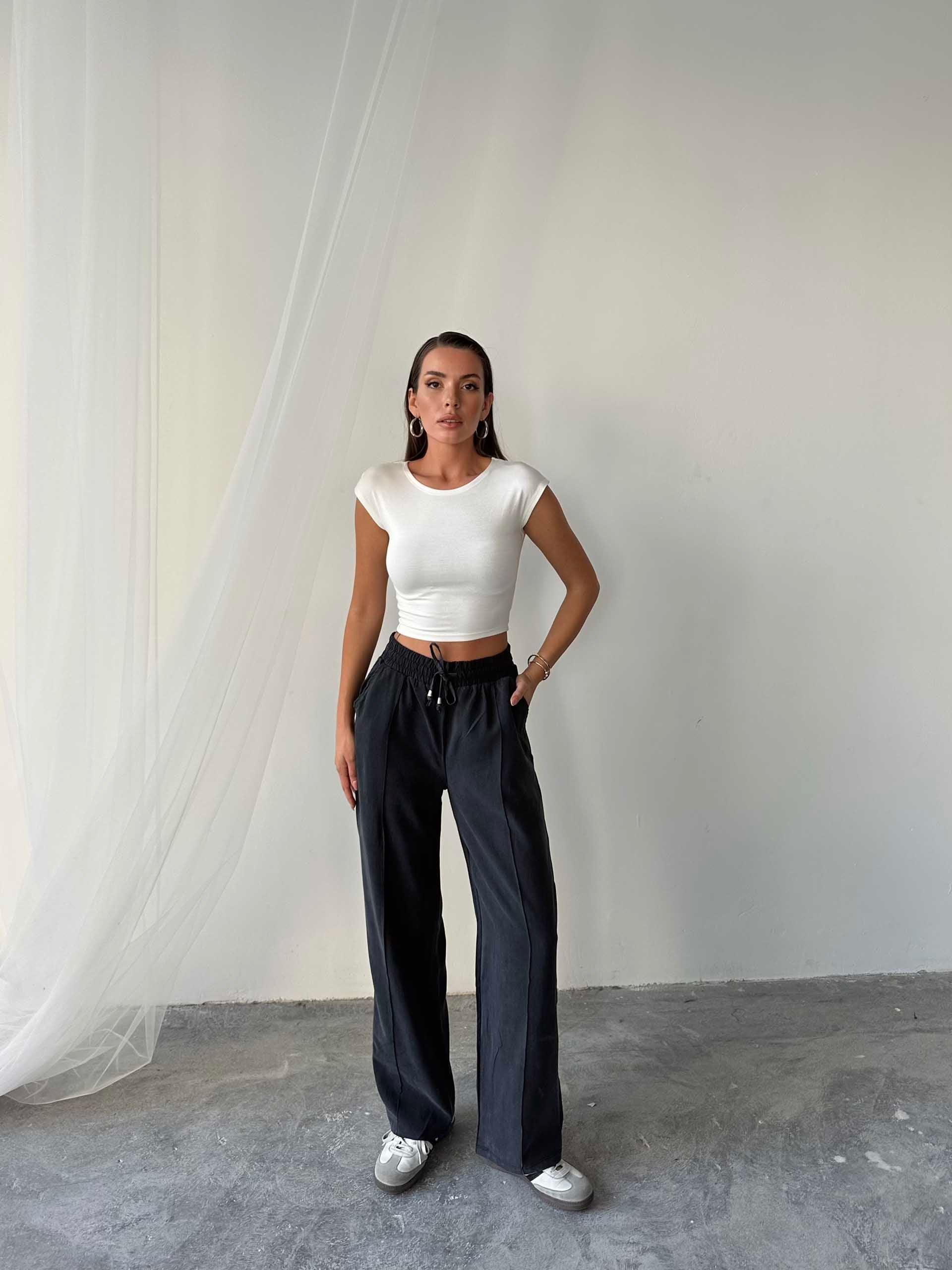 Tindra Massimo Dutti Modal Kumaş Pantolon Füme