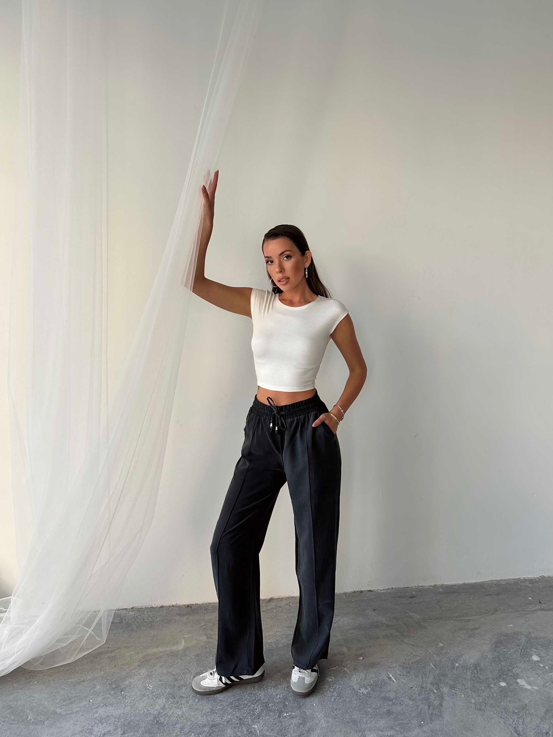 Tindra Massimo Dutti Modal Kumaş Pantolon Füme