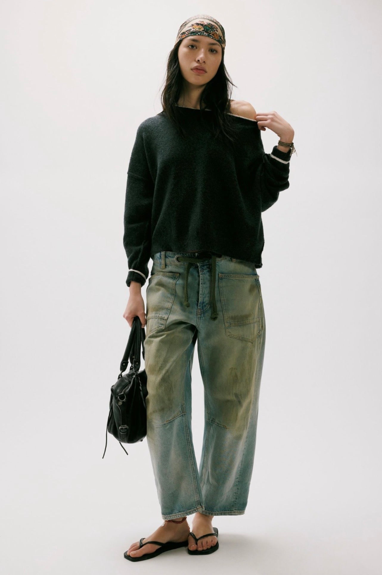 Whe Moxie Pull-On Barrel Jeans