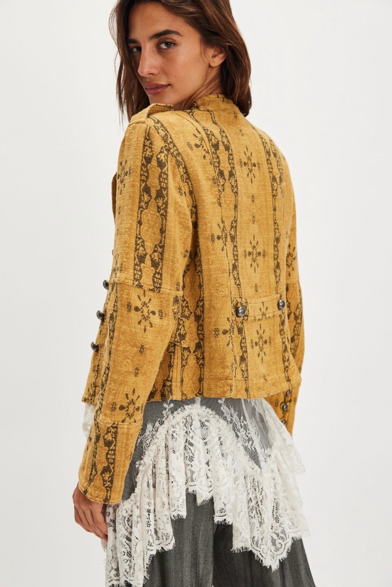 Veste Jacquard Lotty Jacket Yellow