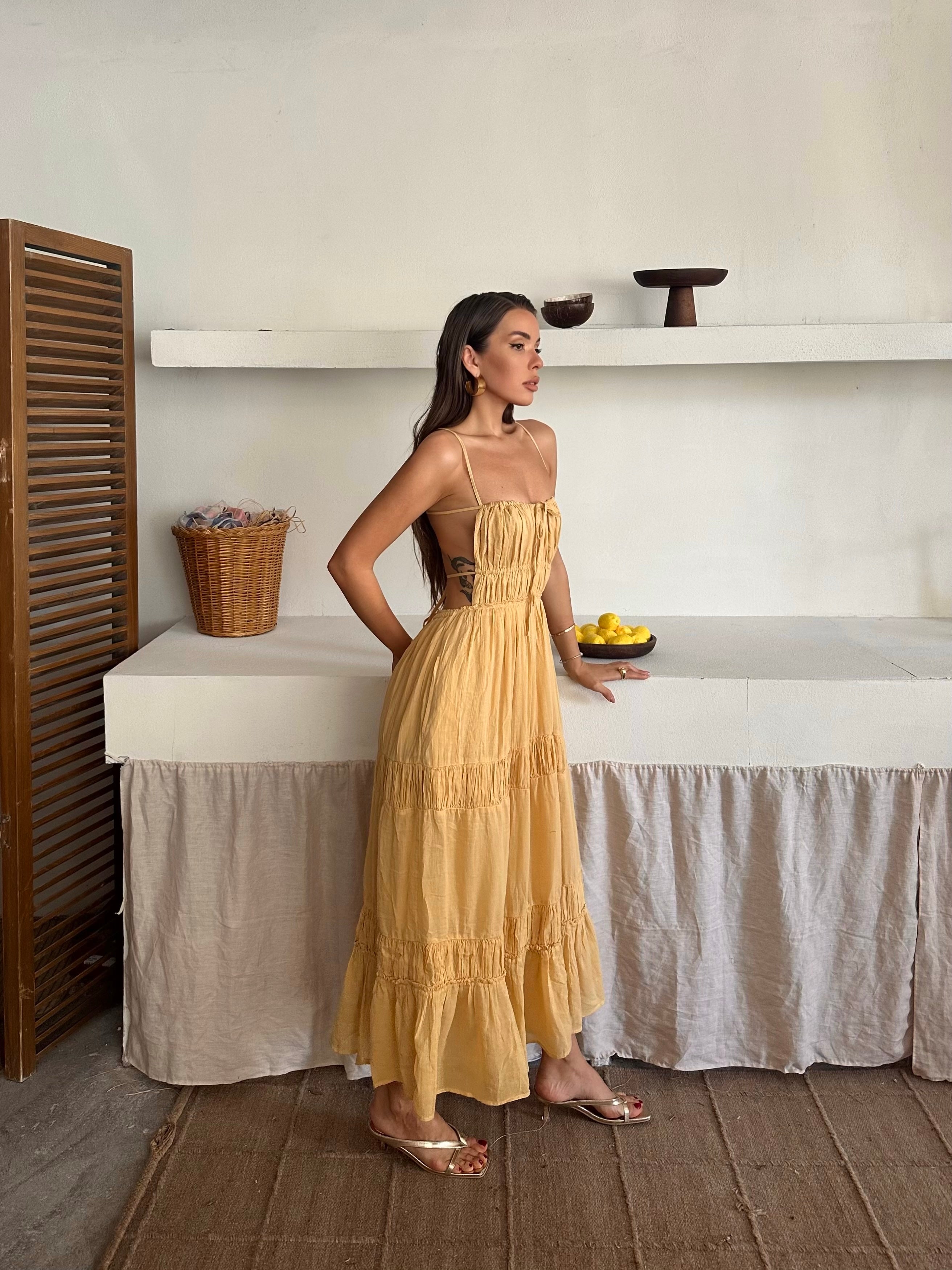 Anne Freepeople İthal Elbise Sarı