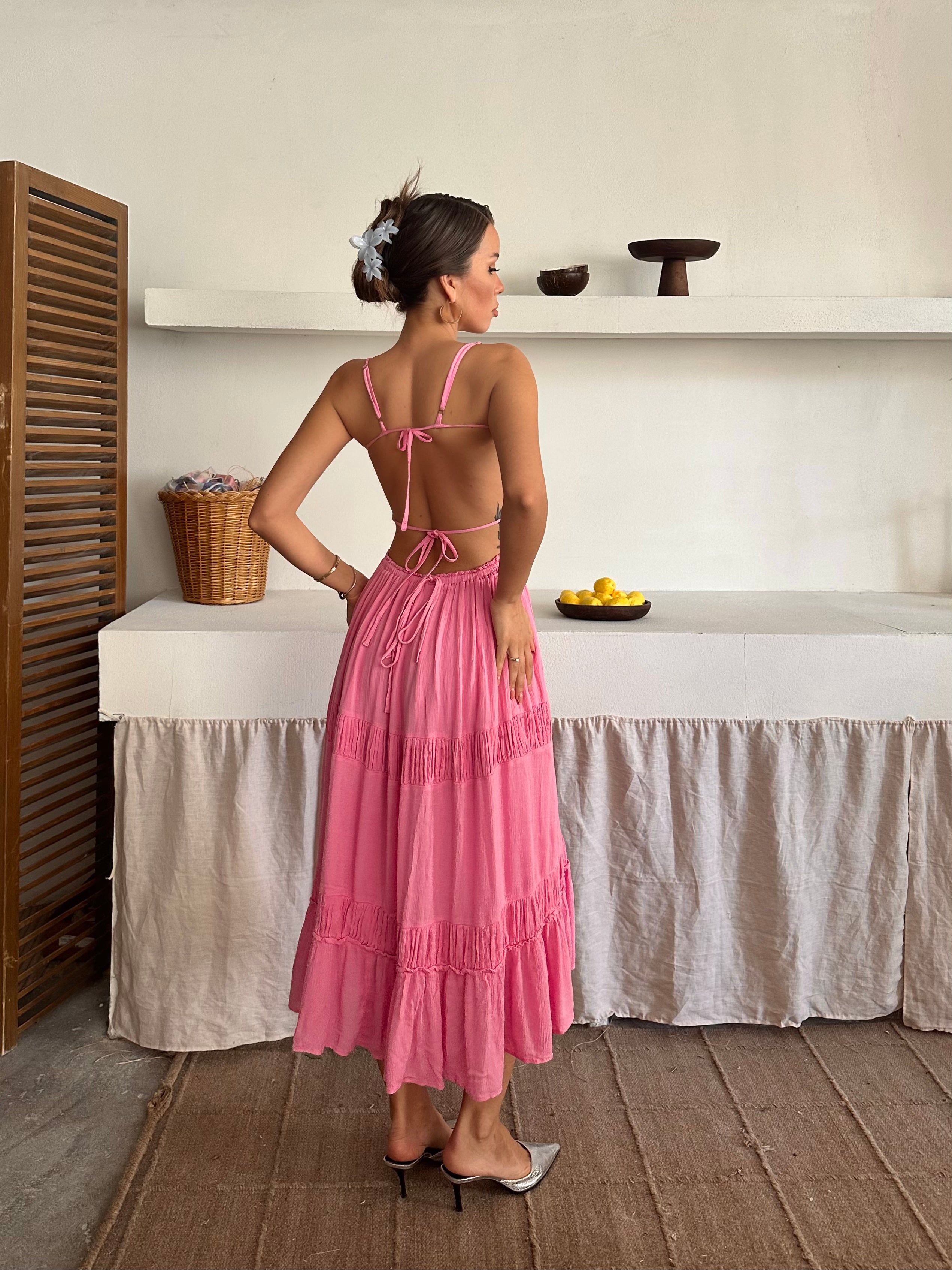 Anne Freepeople İthal Elbise Pembe