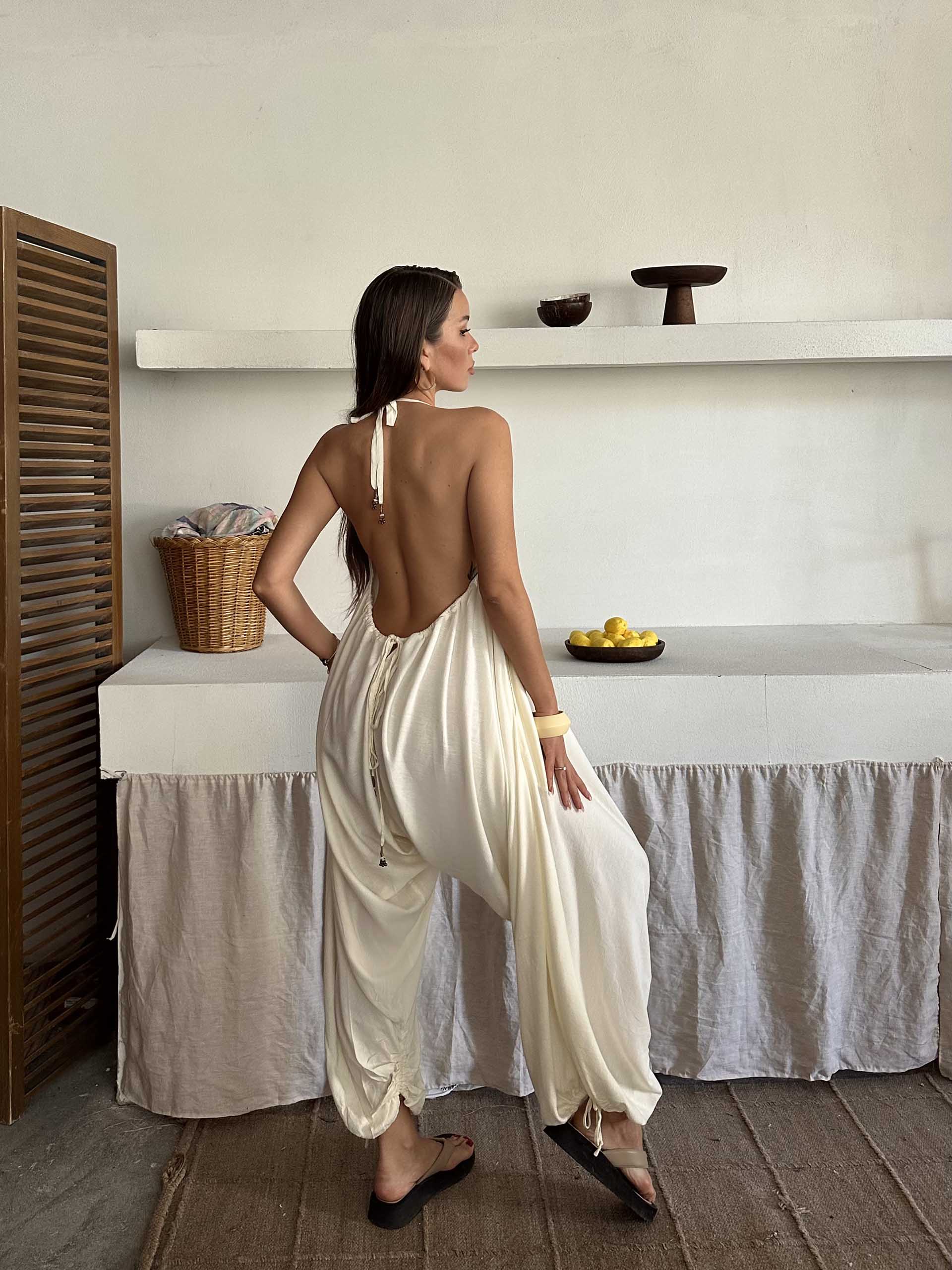 Gabriella Freepeople İthal Tulum Beyaz