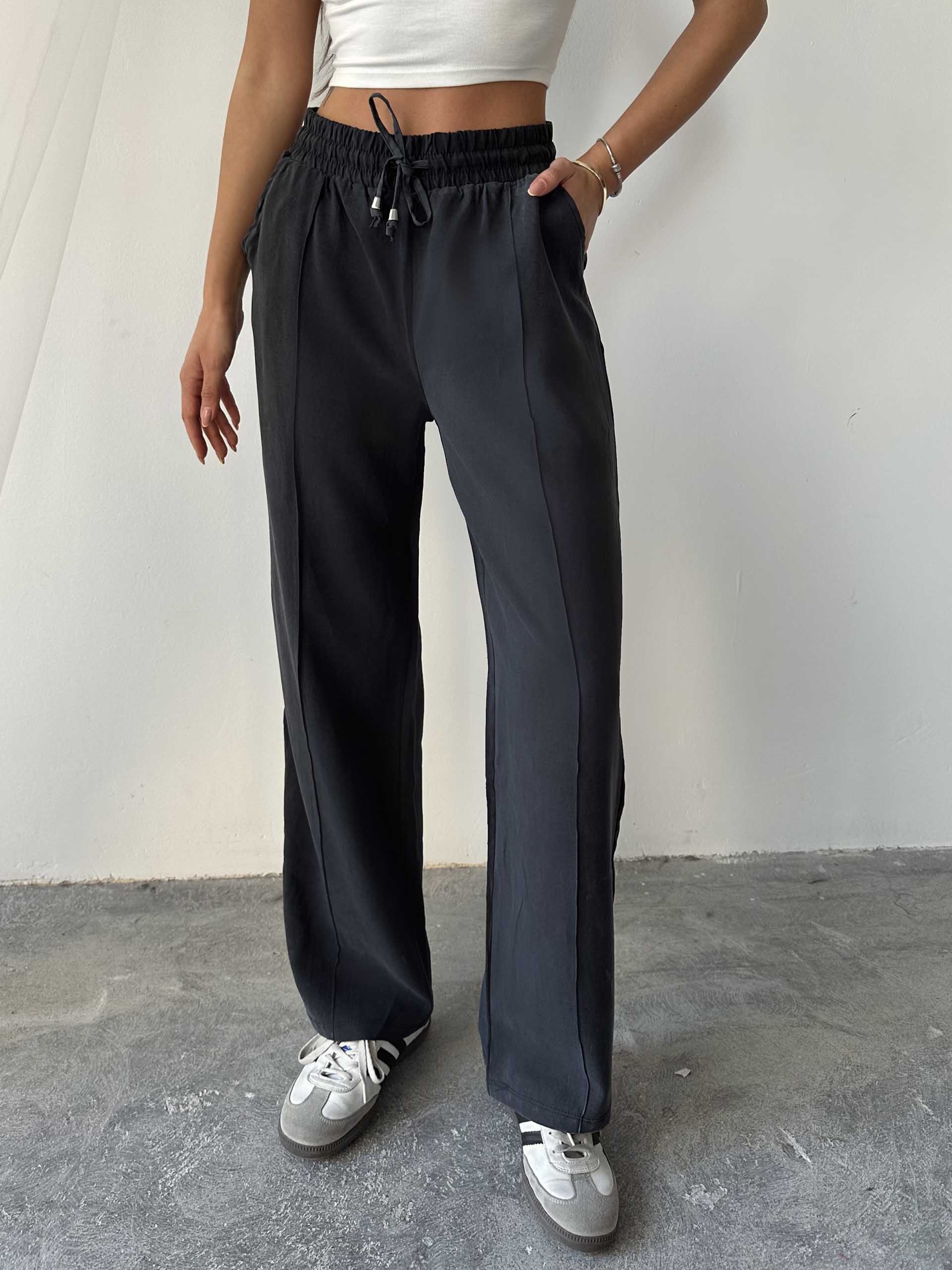 Tindra Massimo Dutti Modal Kumaş Pantolon Füme