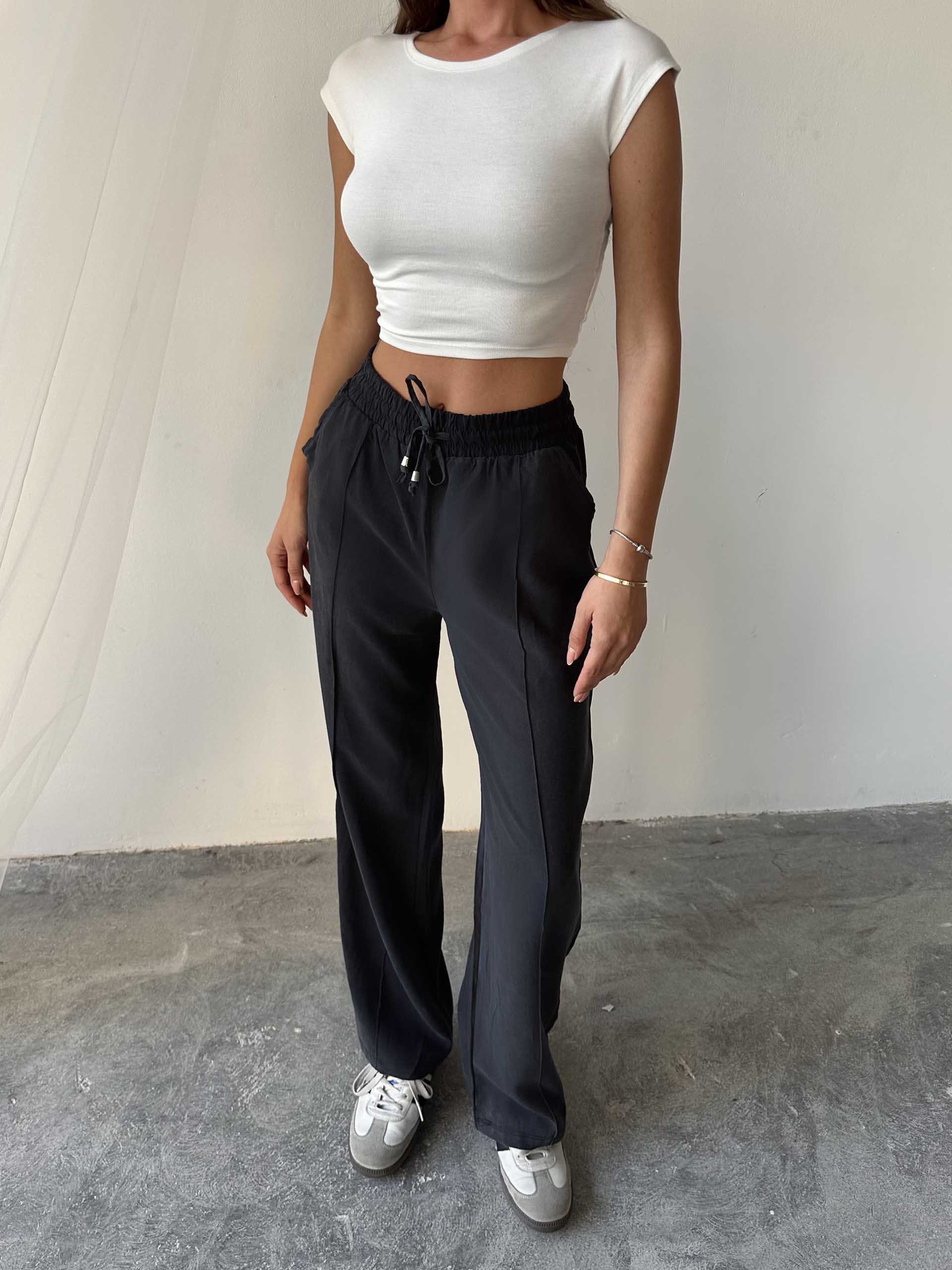 Tindra Massimo Dutti Modal Kumaş Pantolon Füme