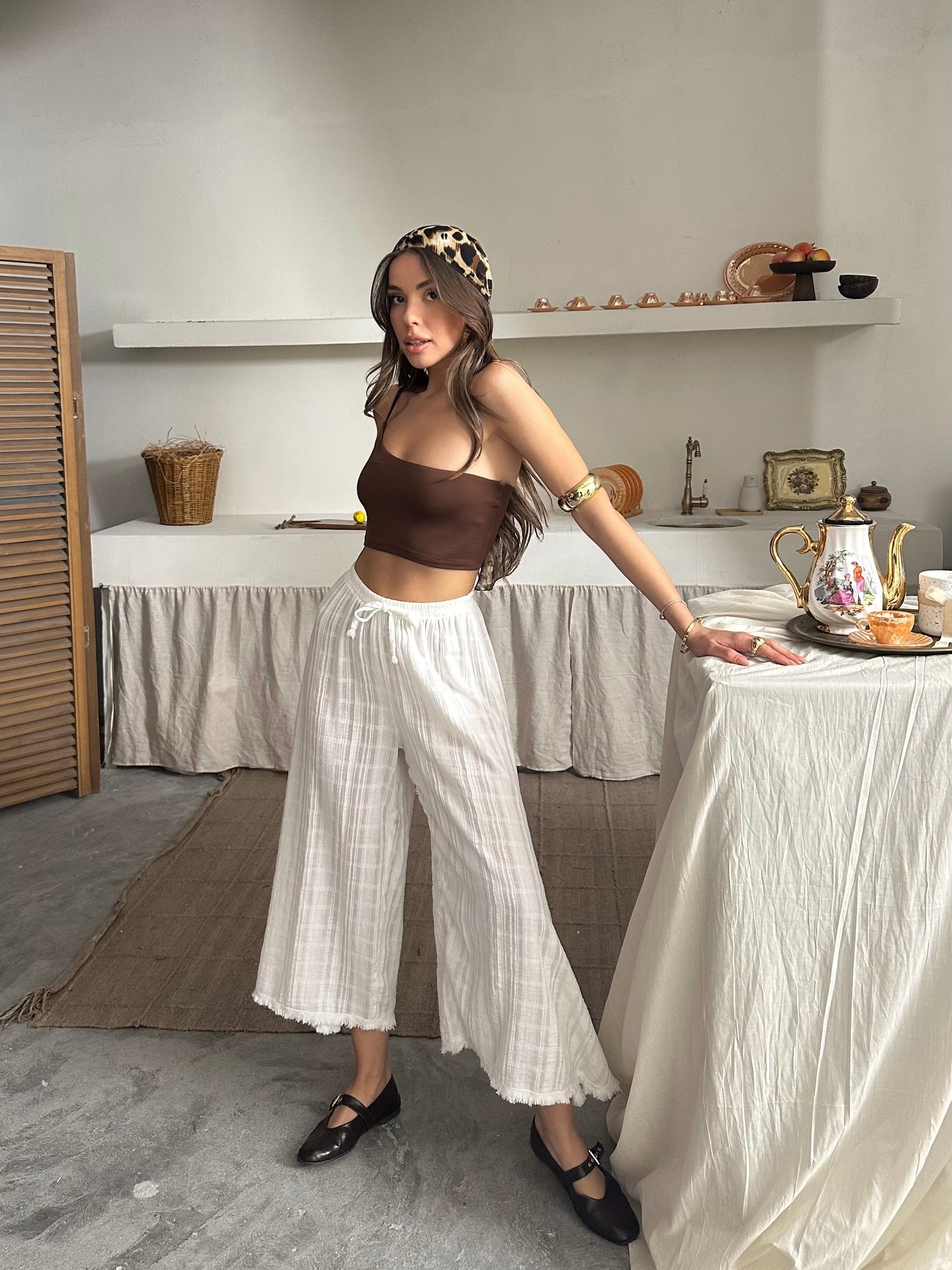 Penny Flare Pantolon Beyaz
