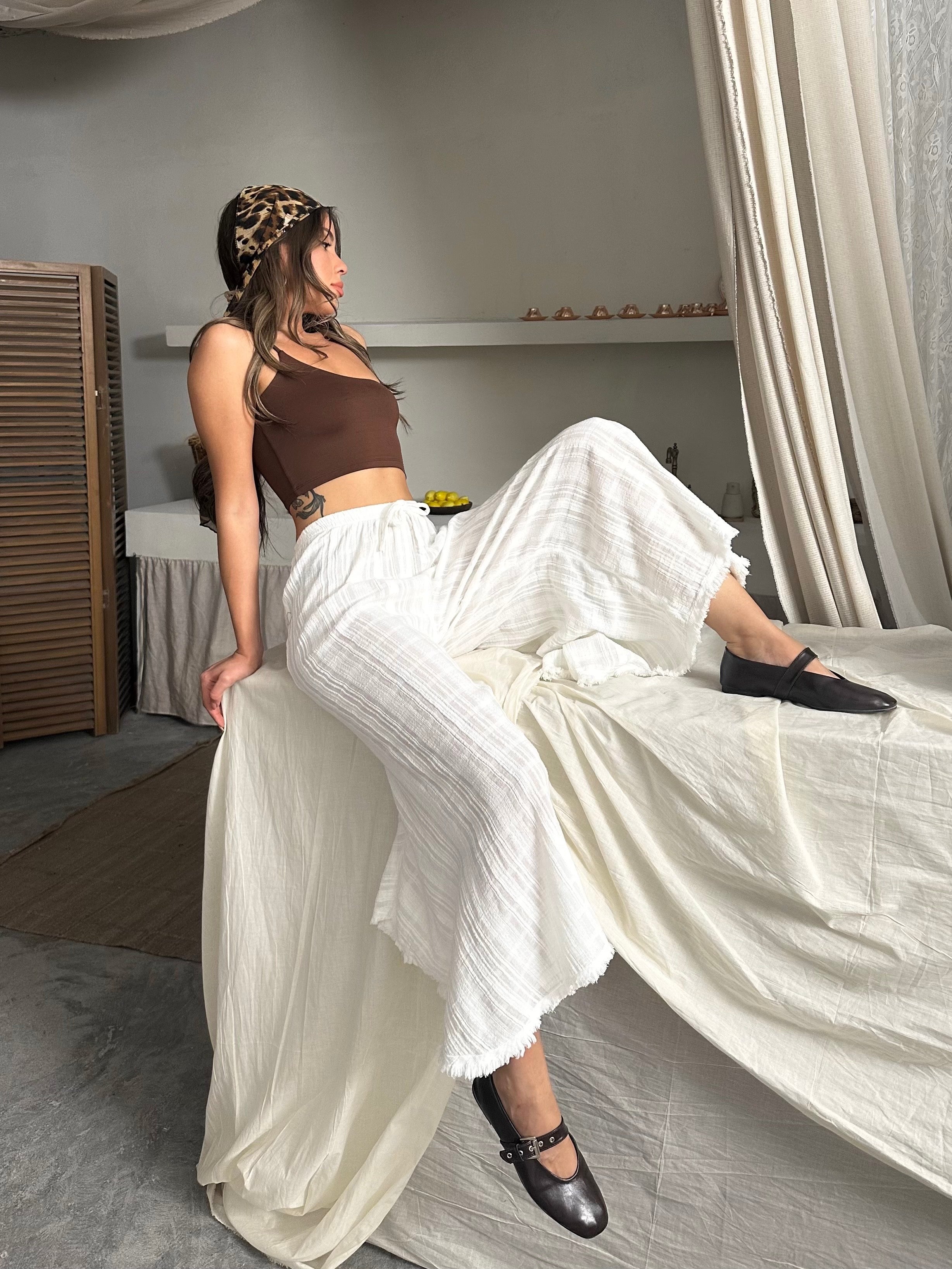 Penny Flare Pantolon Beyaz