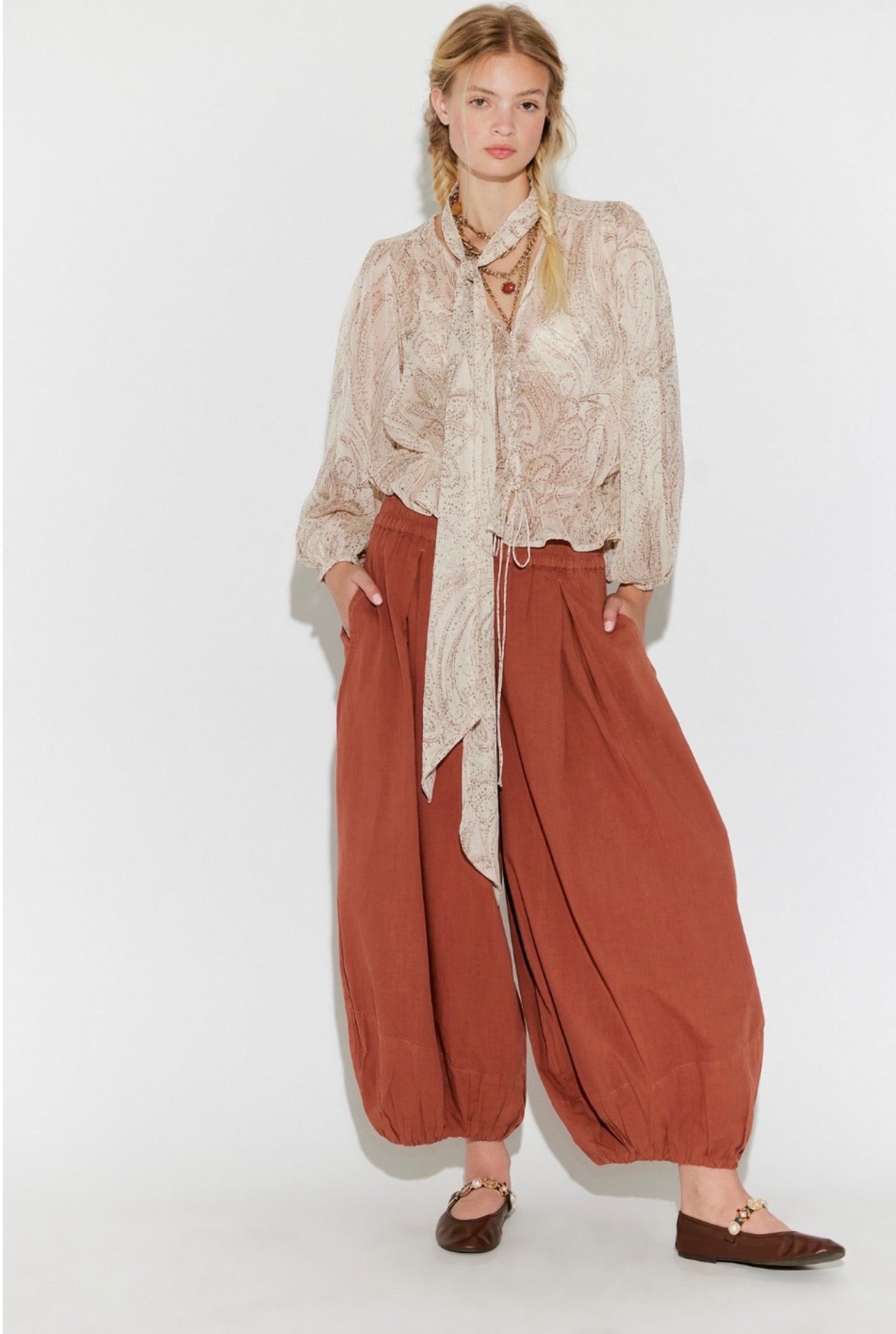 Fp Moonflower Ballon Pants Kiremit