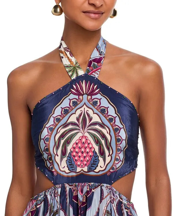 Farm Rio Odara Blue Maxi Dress