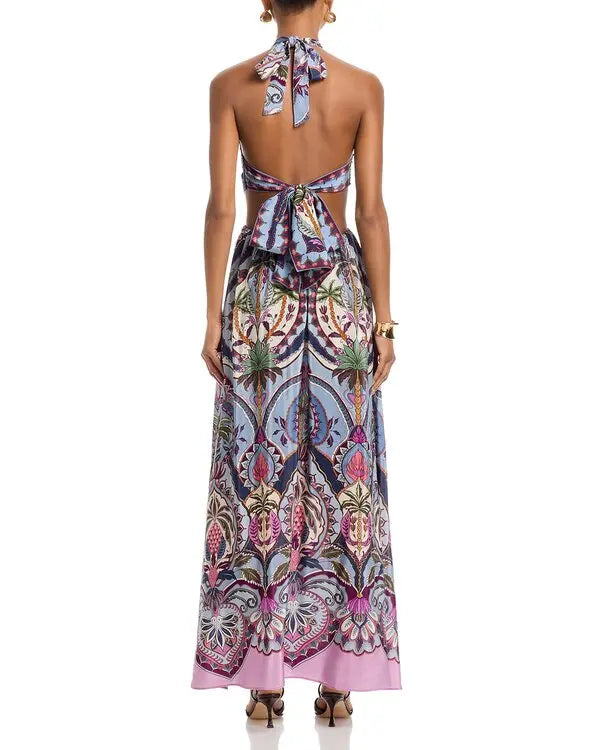 Farm Rio Odara Blue Maxi Dress