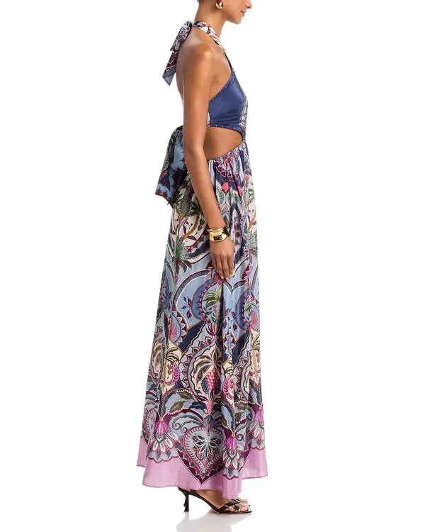 Farm Rio Odara Blue Maxi Dress