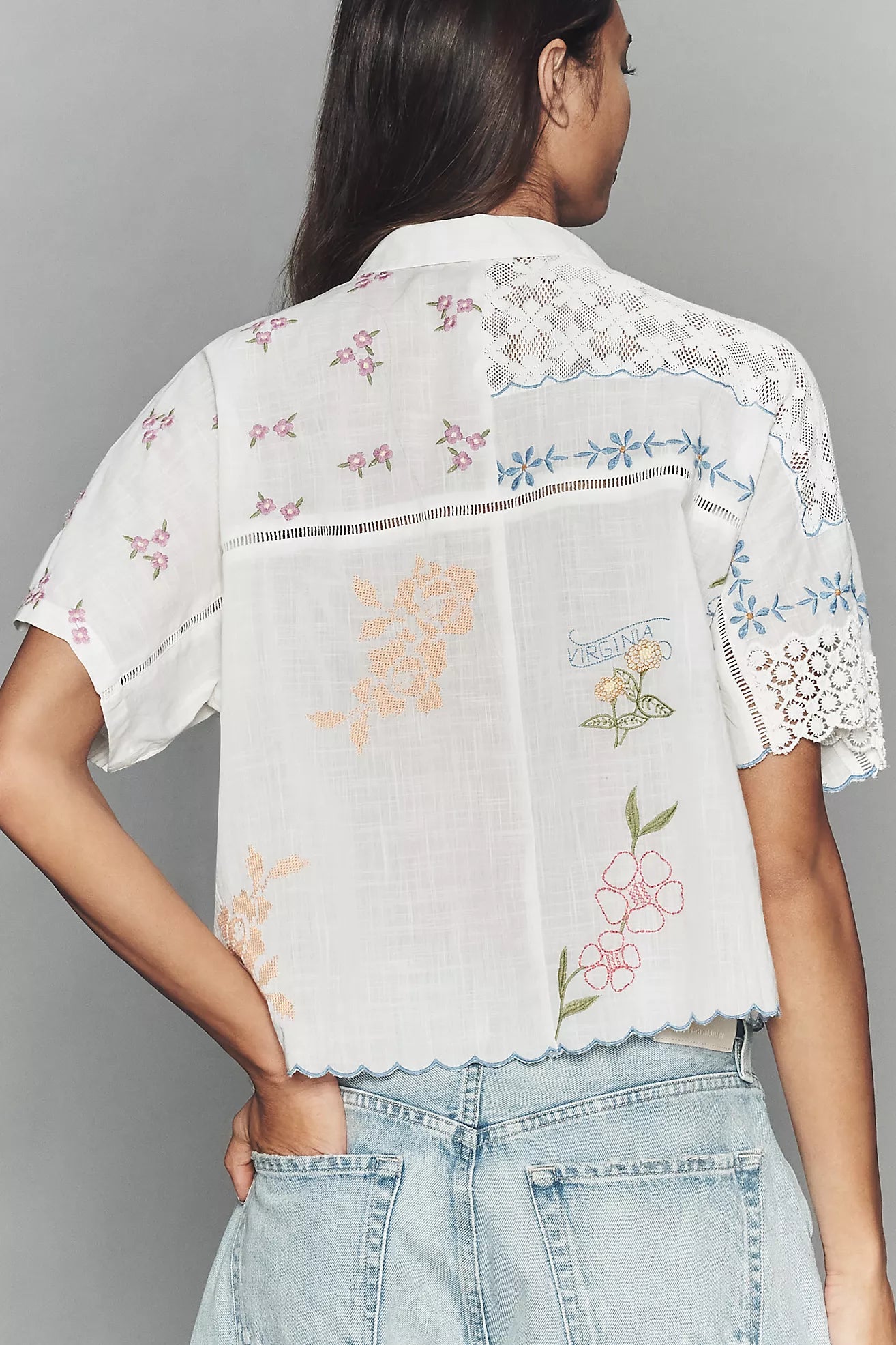 Anthropologie Floral Cotton