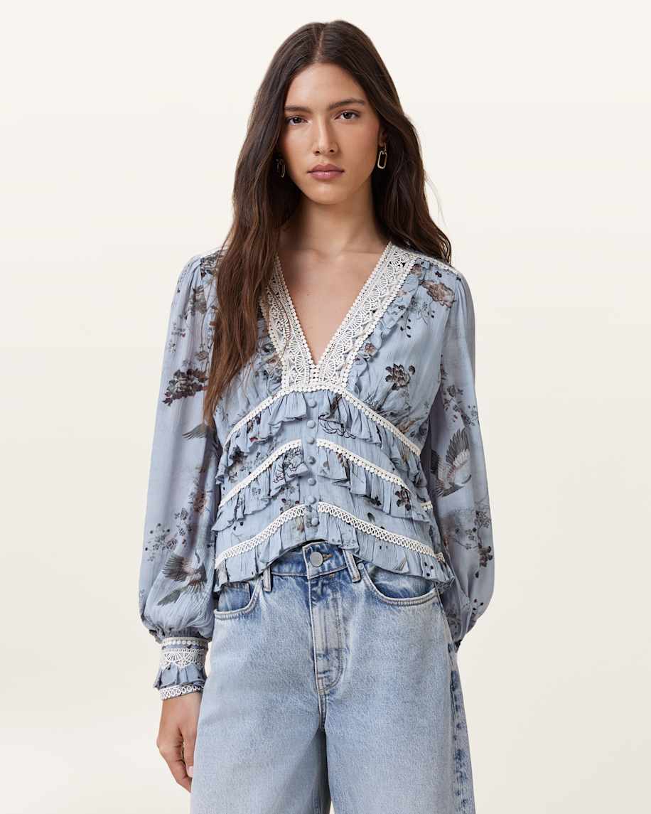 Zora Floral Ruffled Top